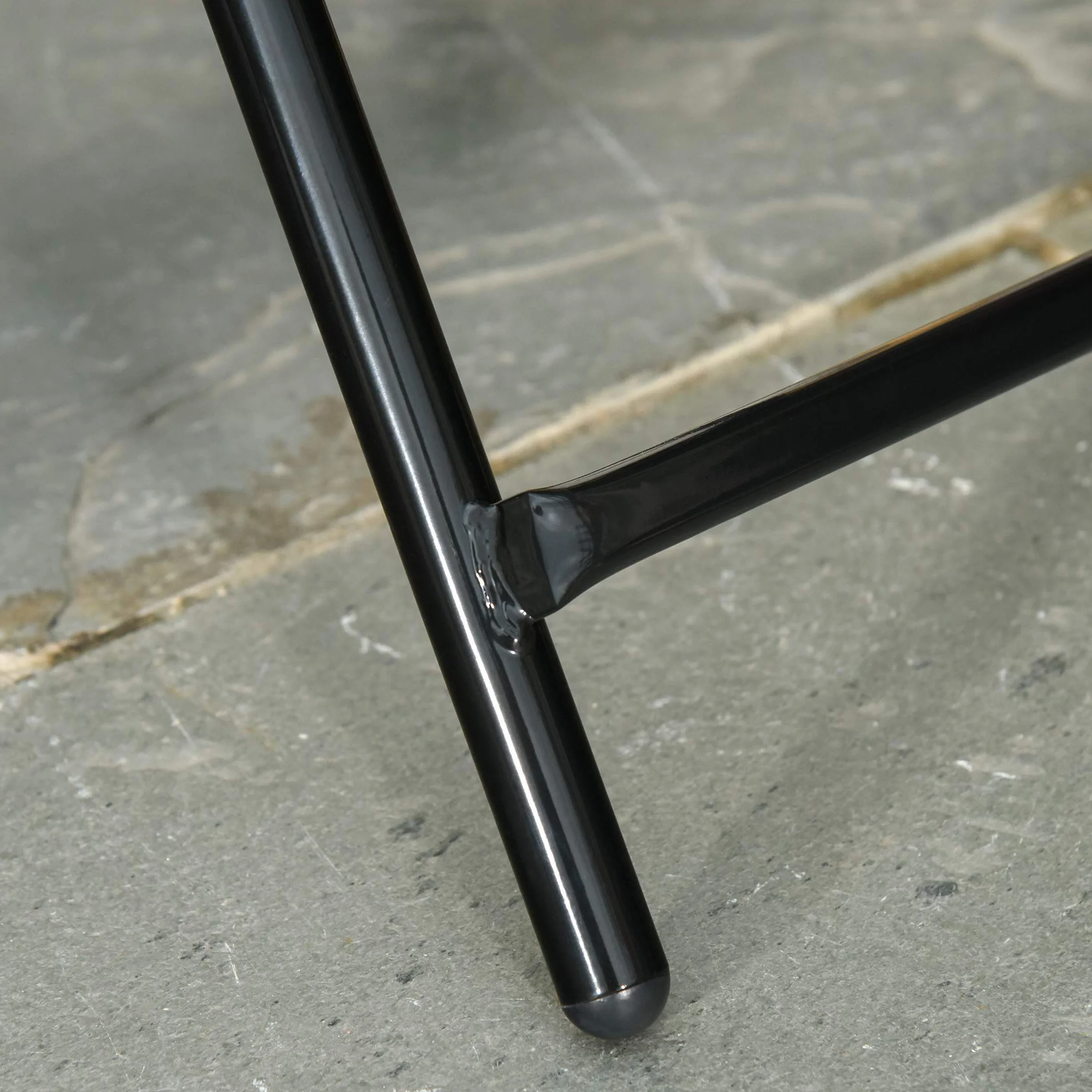 Outsunny Bistro de Jardin Table Basse Ronde Pliable 45 x 50 cm Métal Noir Verre Trempé