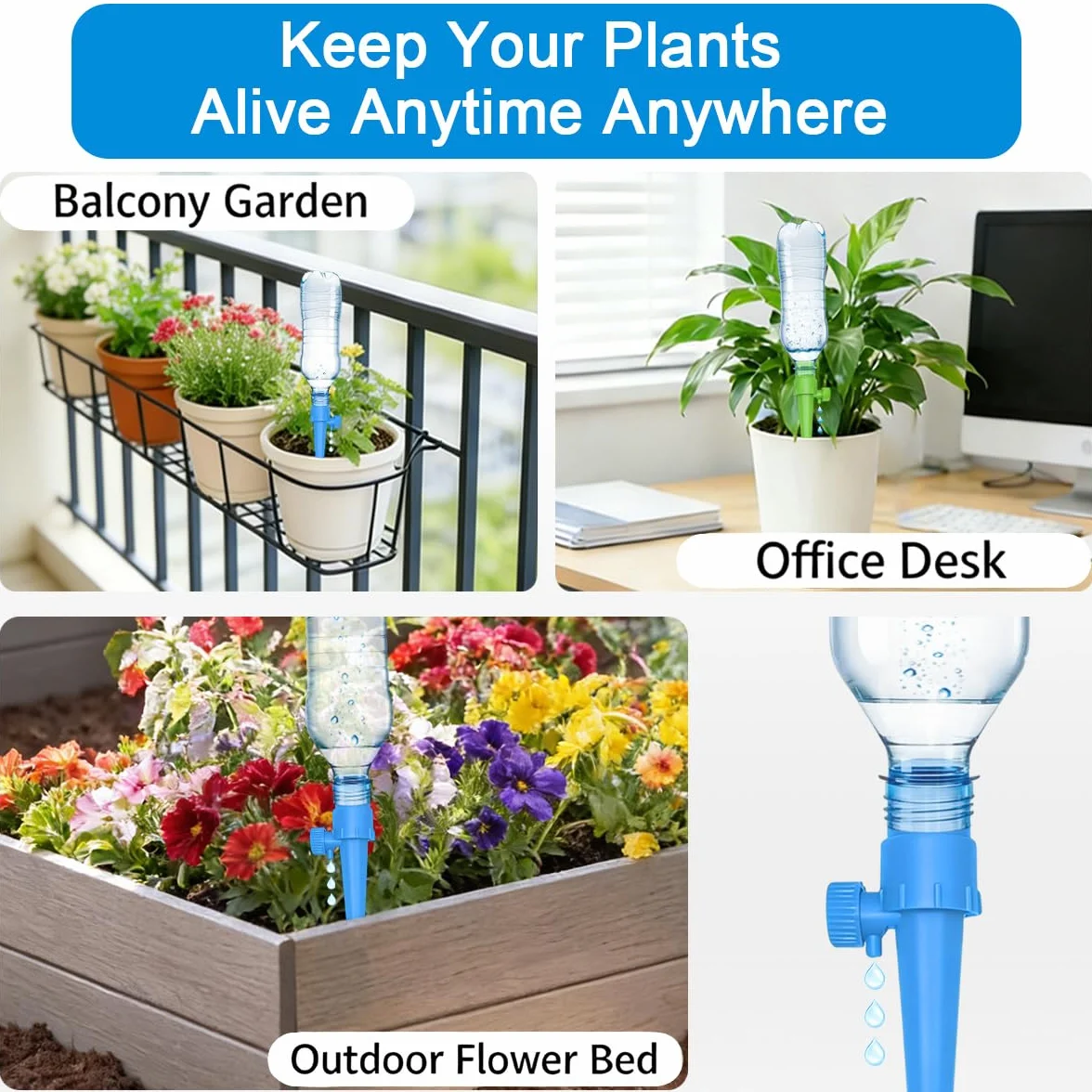 Arroseur Automatique Intérieur, Irrigation Goutte à Goutte Réglable 16 Pièces pour Balcon Jardin Plantes