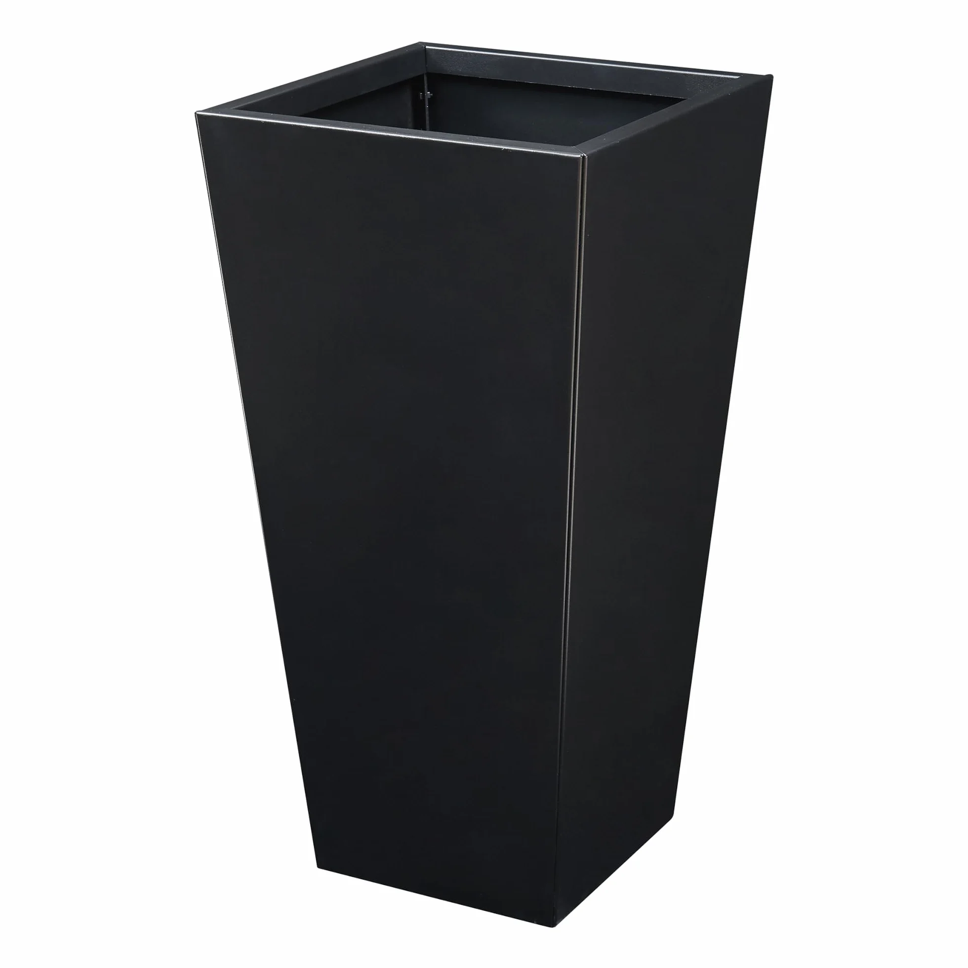 casa.pro Bac à Plantes Jardinière Acier 76 x 39 x 39 cm Noir avec Trou de Drainage Extérieur Intérieur