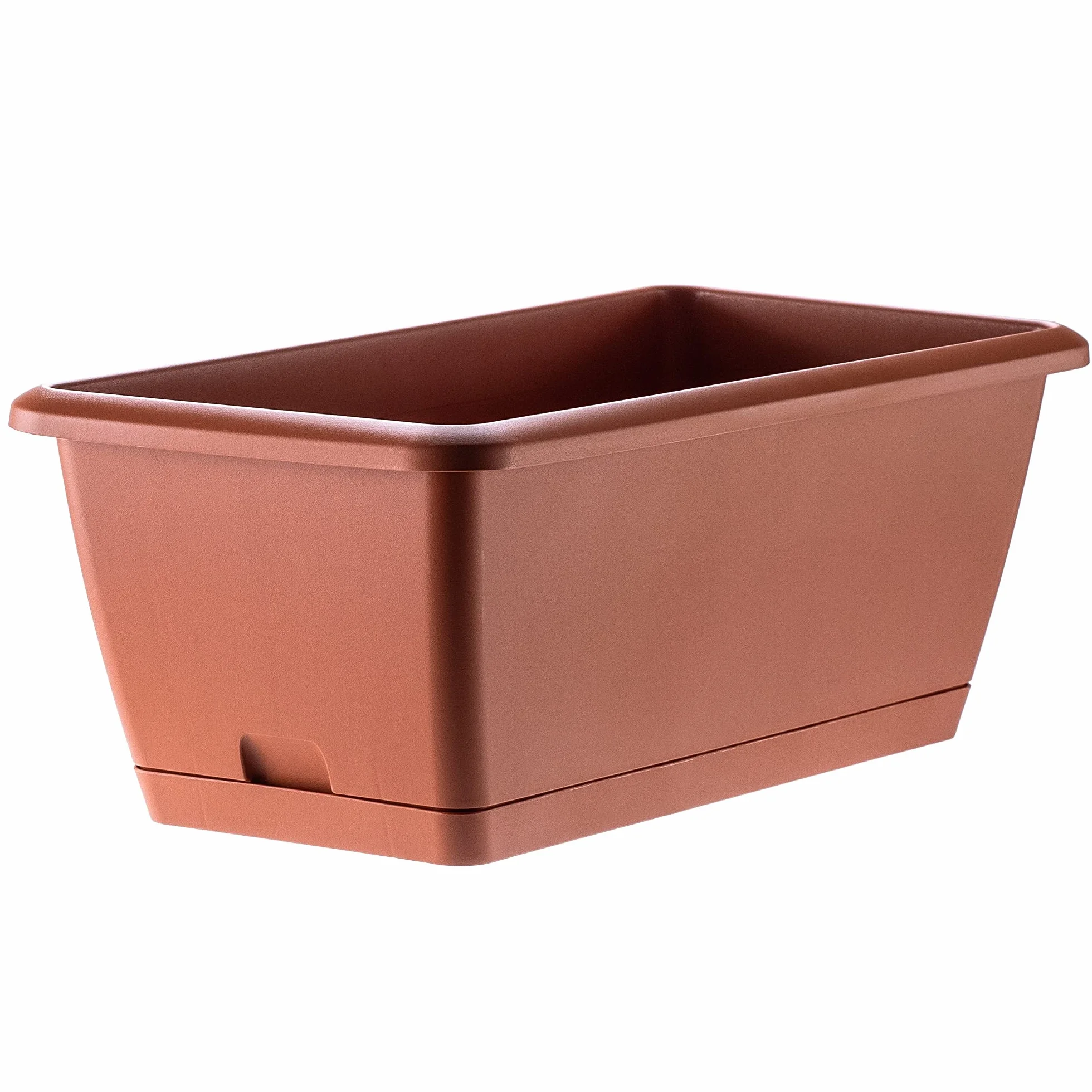 KADAX Pot de fleur 40 cm Terre cuite - Pot de plantation en plastique avec sous-plat résistant aux intempéries