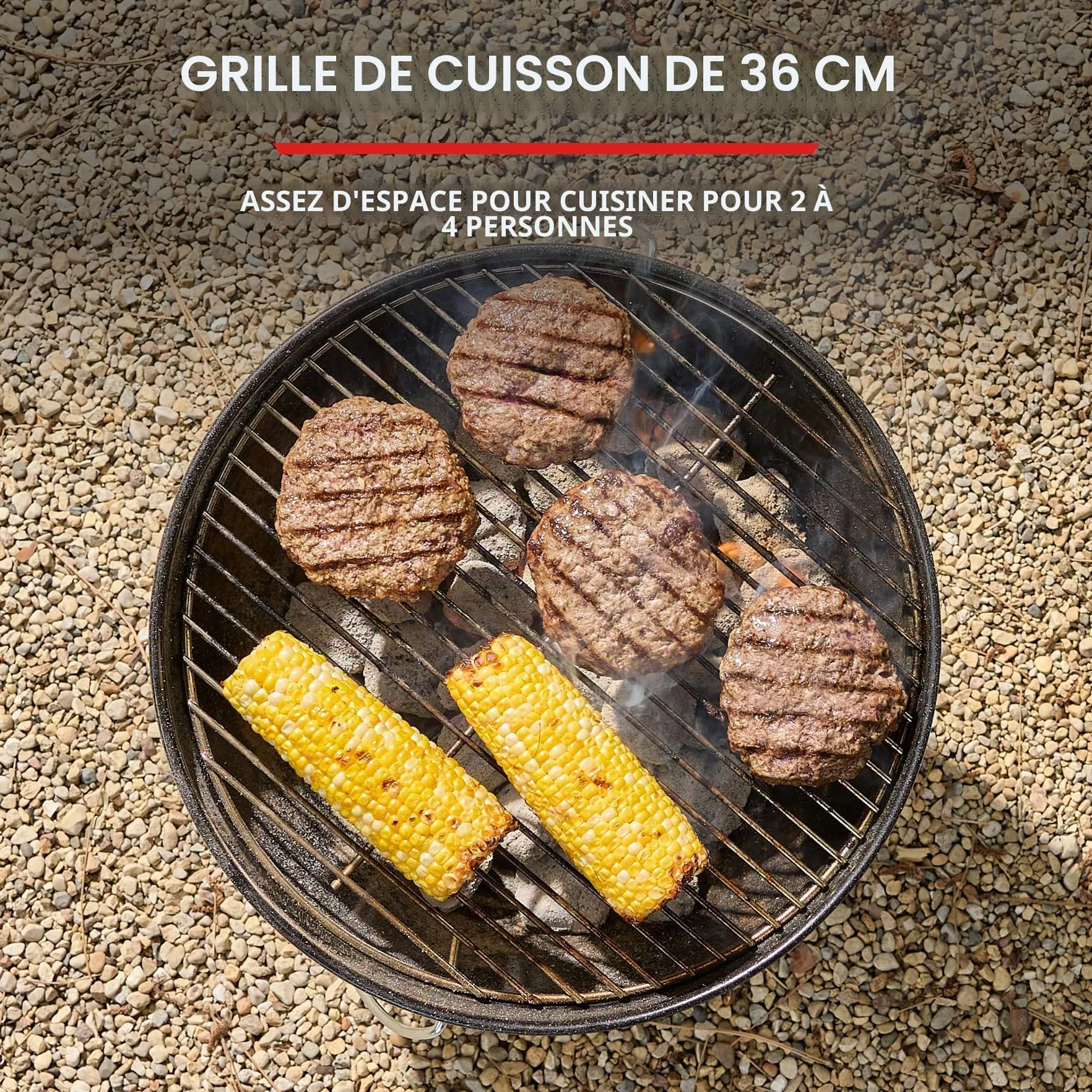 Weber Smokey Joe Premium Barbecue à charbon 37 cm, couvercle émaillé porcelaine, bleu ardoise