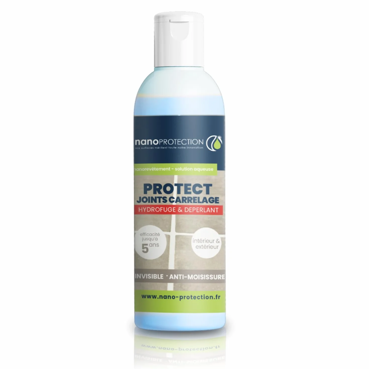 NANOPROTECTION Traitement Hydrofuge Joints De Carrelage 250 ml, Imperméabilisant Haute Efficacité Jusqu’À 25 m², Pour Douche Cuisine Et Sols Carrelés, Protège Les Joints