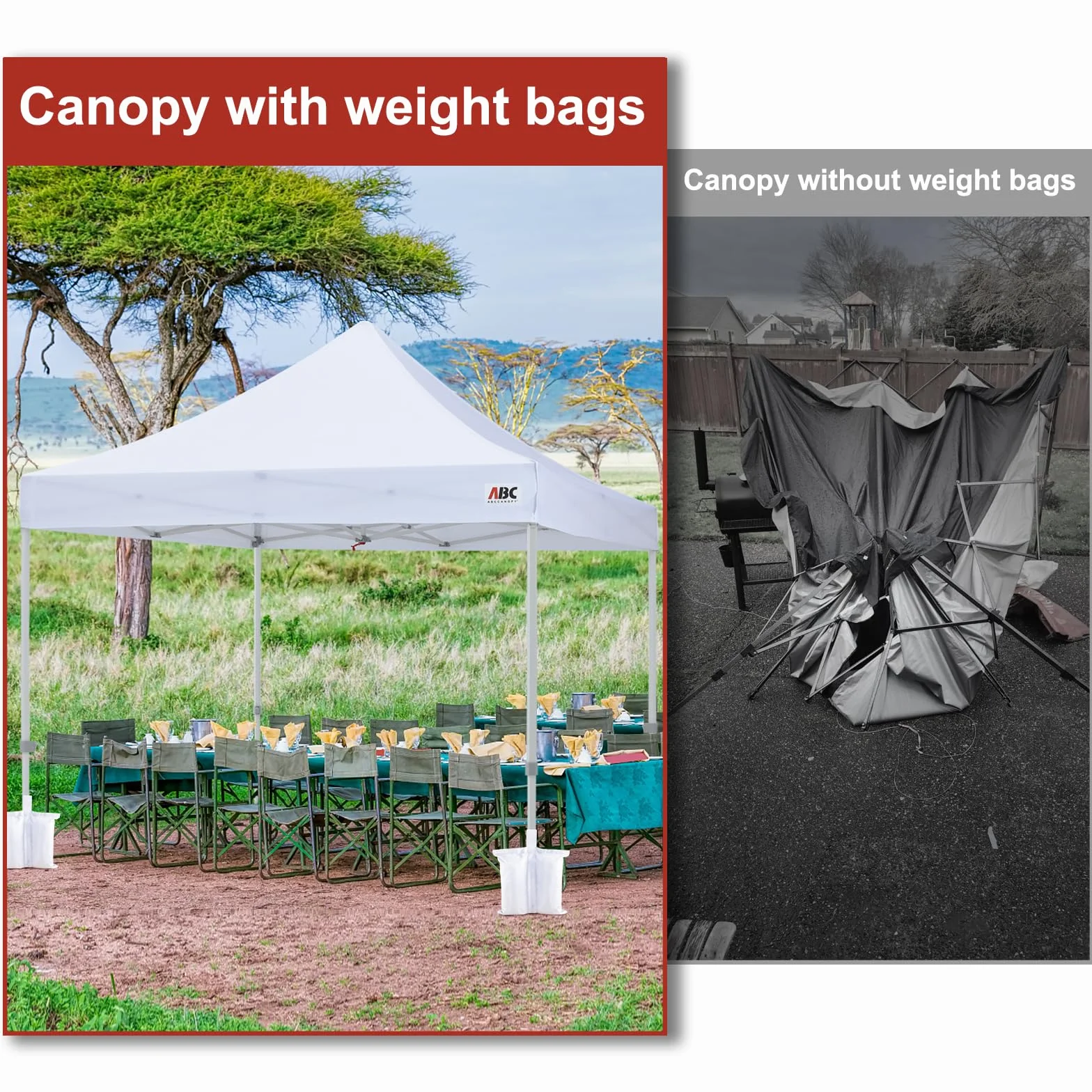 Abccanopy Sacs de Sable pour Tente