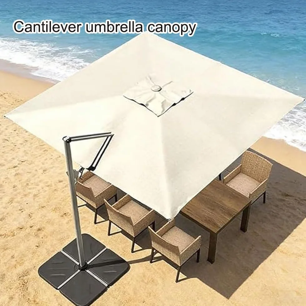 Housse De Rechange Parasol Déporté 2.5x2.5m 3x4m Toile Résistant Aux UV Green 4x3m