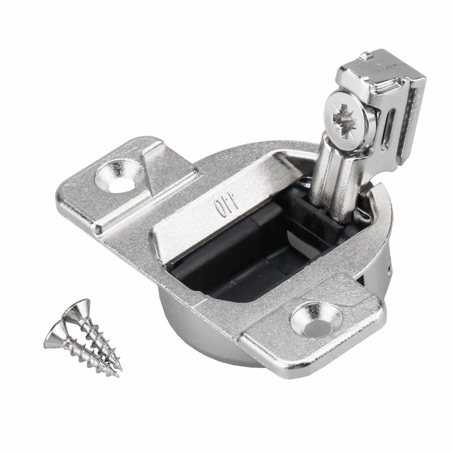 Blum Lot de 4 charnières de rechange compactes à visser à 110° pour armoire – 30.310–11.02, compatible avec les charnières d'armoire Blum 110 (sans plaque de montage)