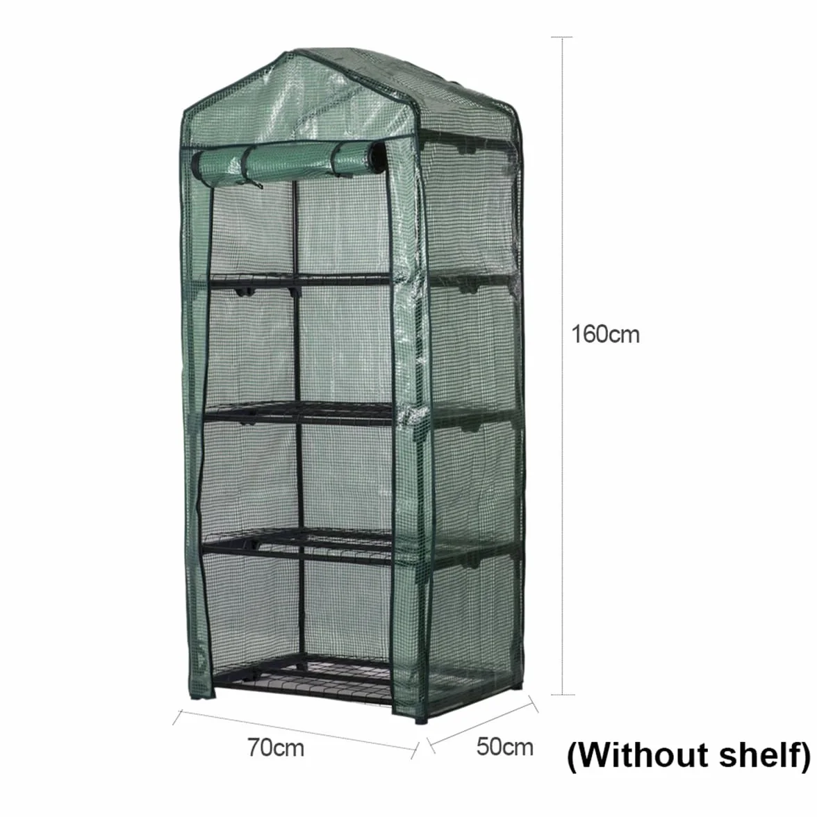 Housse Serre de Jardin PVC Renforcé 160x70x50 cm pour Légumes Plantes Intérieur Extérieur