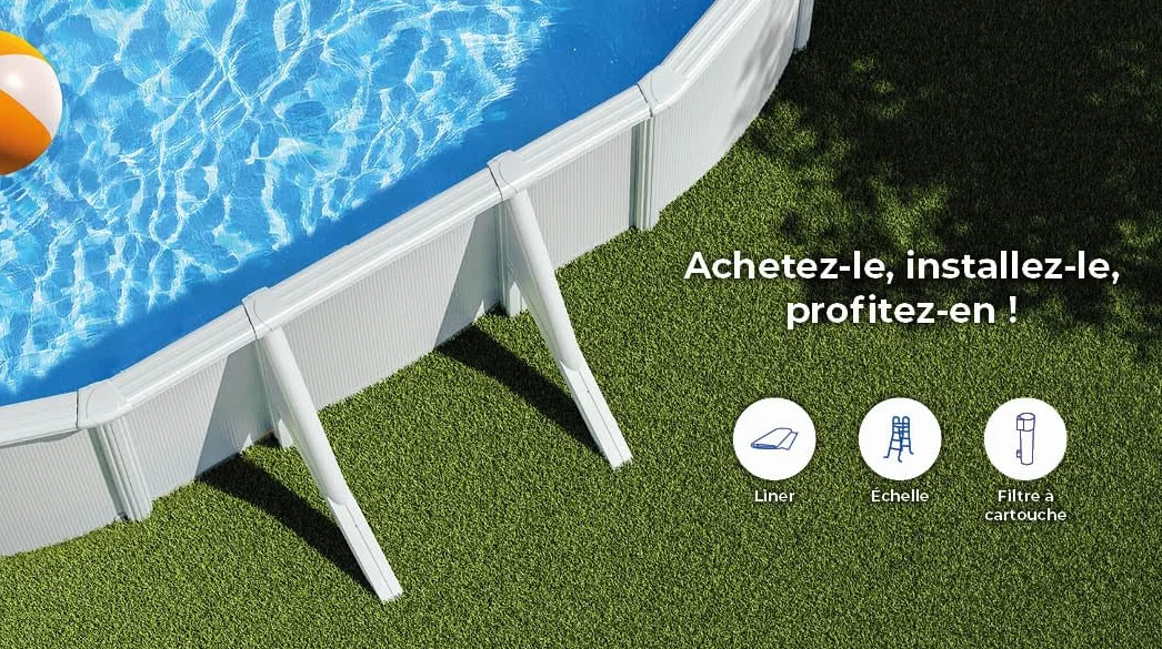 Piscine Hors-Sol Ovale Acier 500x300x120cm Bora Bora GRE KITPROV503