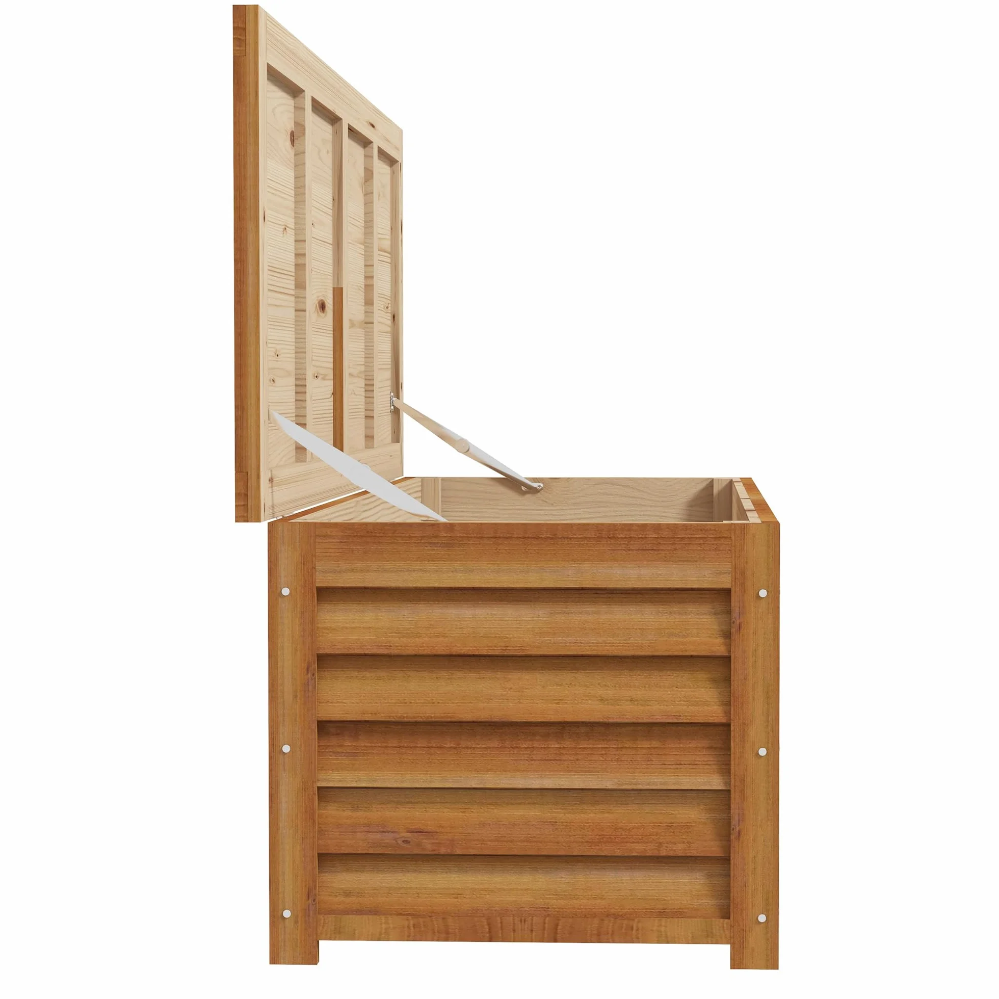 Outsunny Coffre de Rangement extérieur Jardin en Bois 176L 130x50x45 cm