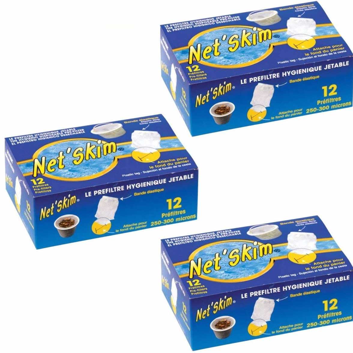 Lot de 36 sachets de Chaussettes pré-Filtre Universel pour Skimmer Piscine et Spa Net Skim