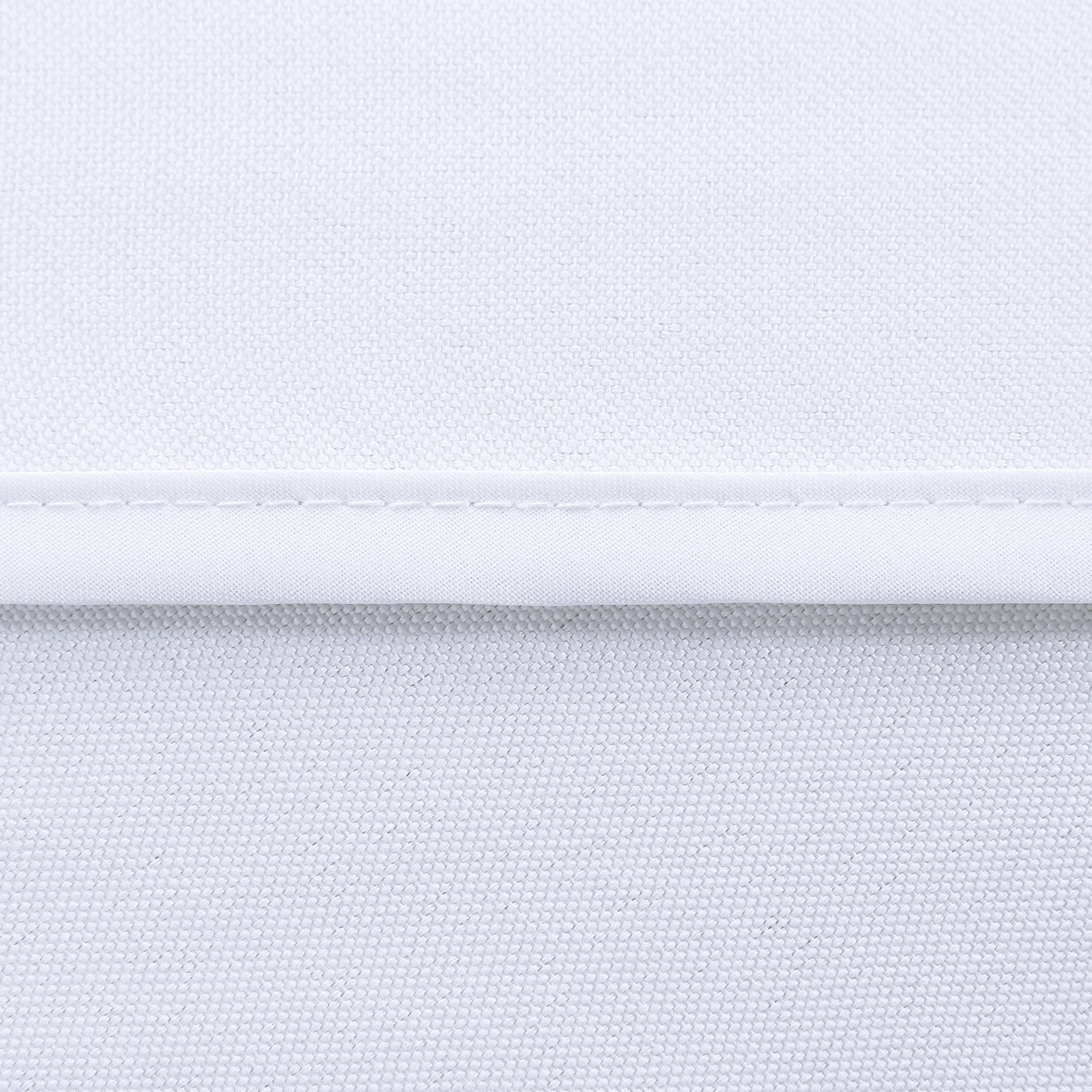 LUSHVIDA Nappe d'extérieur Ronde 178 cm Blanc avec Trou de Parasol et Fermeture à glissière