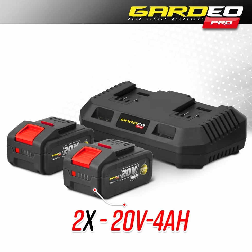 Balayeuse pour gazon synthétique sur batterie - 2 x 20V - 4Ah - Gardeo Pro