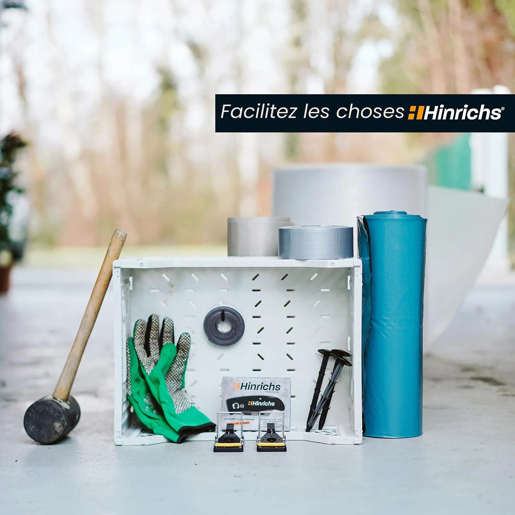 Hinrichs Piquets de Jardin 100 Pièces - Sardines de Fixation Extra Fort 6 Barbes 14,5 cm 35 mm