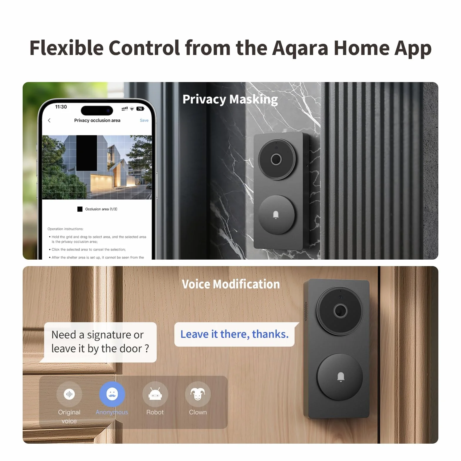 Aqara 2K Sonnette Video Hub G410 avec Carillon, HomeKit Secure Video, Hub Matter Intégré, Wi-FI 2,4G/5GHz, Zigbee et Thread, 4:3, sans Fil/Filaire, Compatible avec Alexa, Google, Home Assistant, Noir