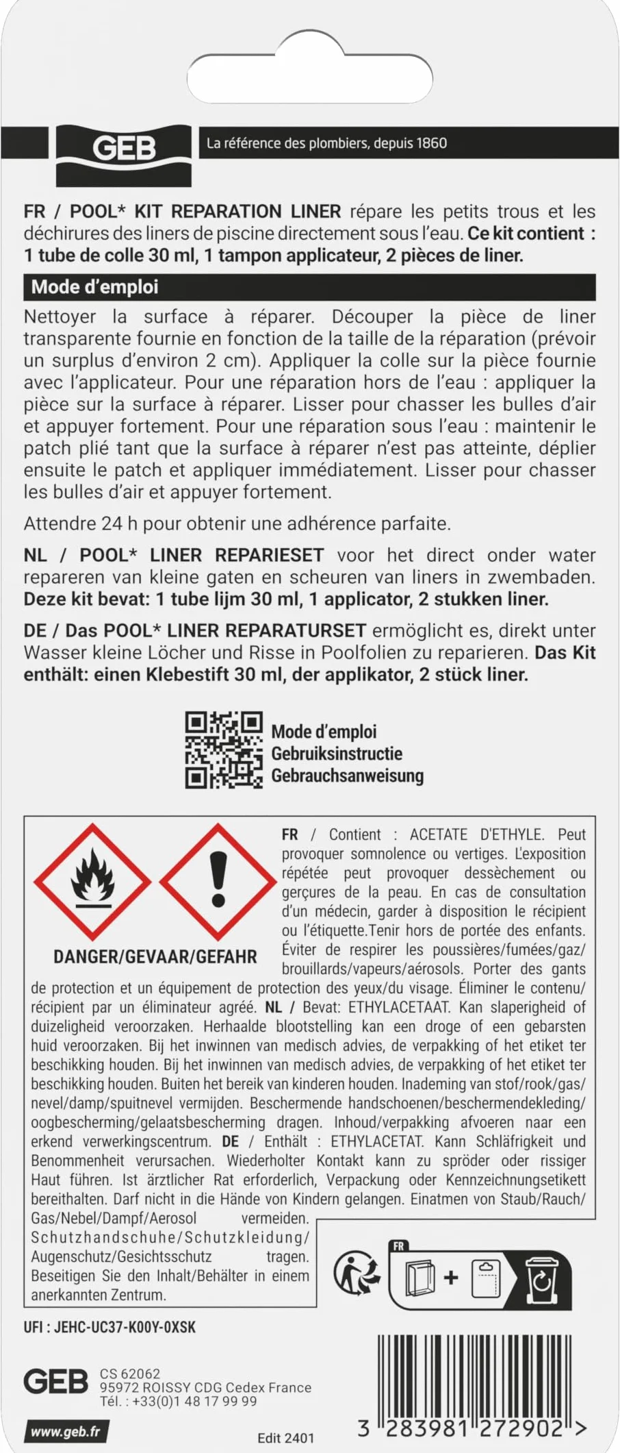Kit Réparation Liner Piscine Spa Jaccuzzi Gonflables Bouées Matelas Pneumatiques