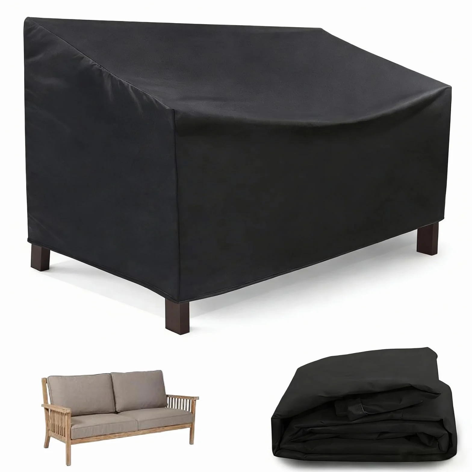 Housse de Banc de Jardin 2 Places Imperméable Oxford 210D Protection Extérieur UV