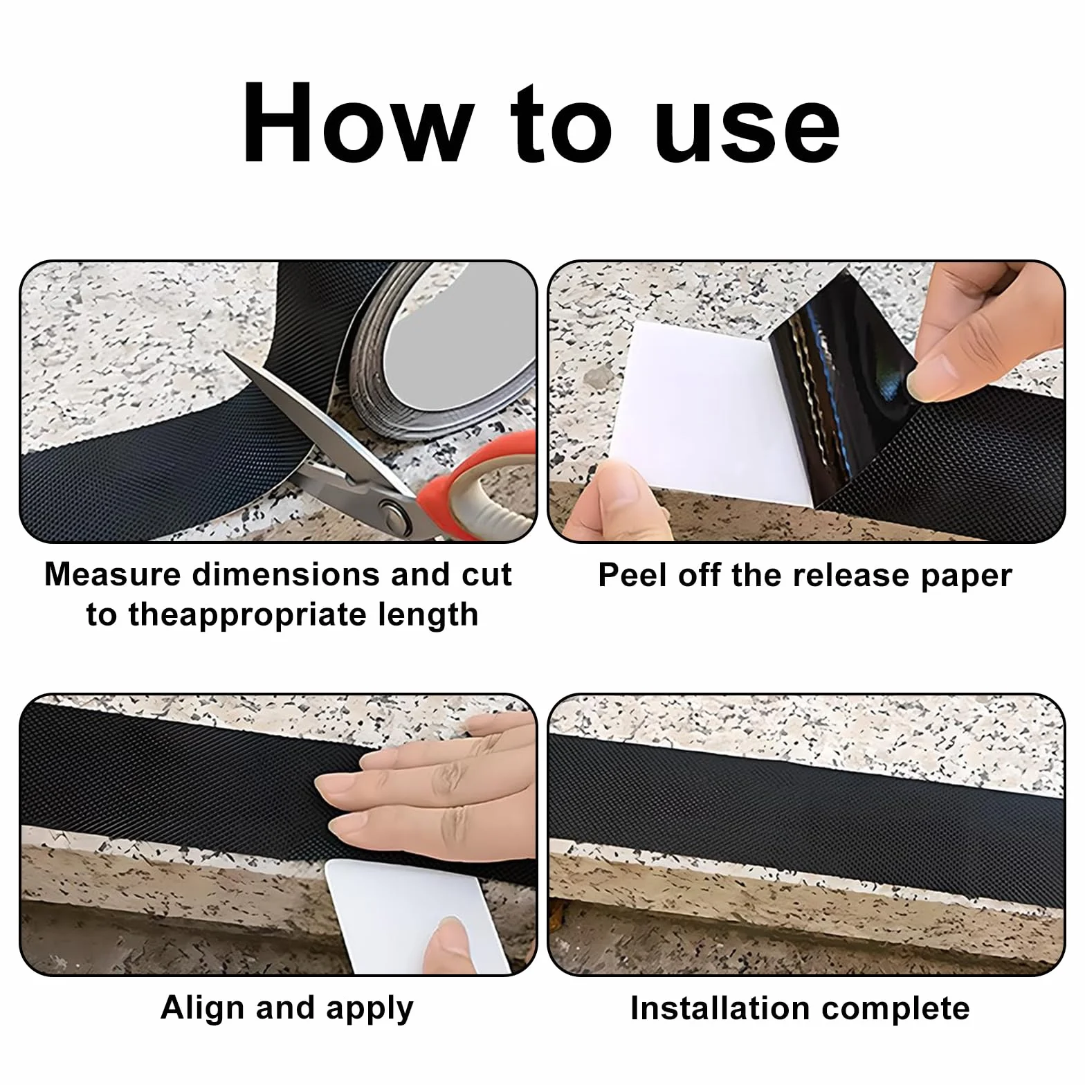 FARYODI Ruban adhésif antidérapant en caoutchouc 5 cm x 5 m avec fonction auto-adhésive imperméable avec adhésif texturé pour outils de bricolage et gadgets