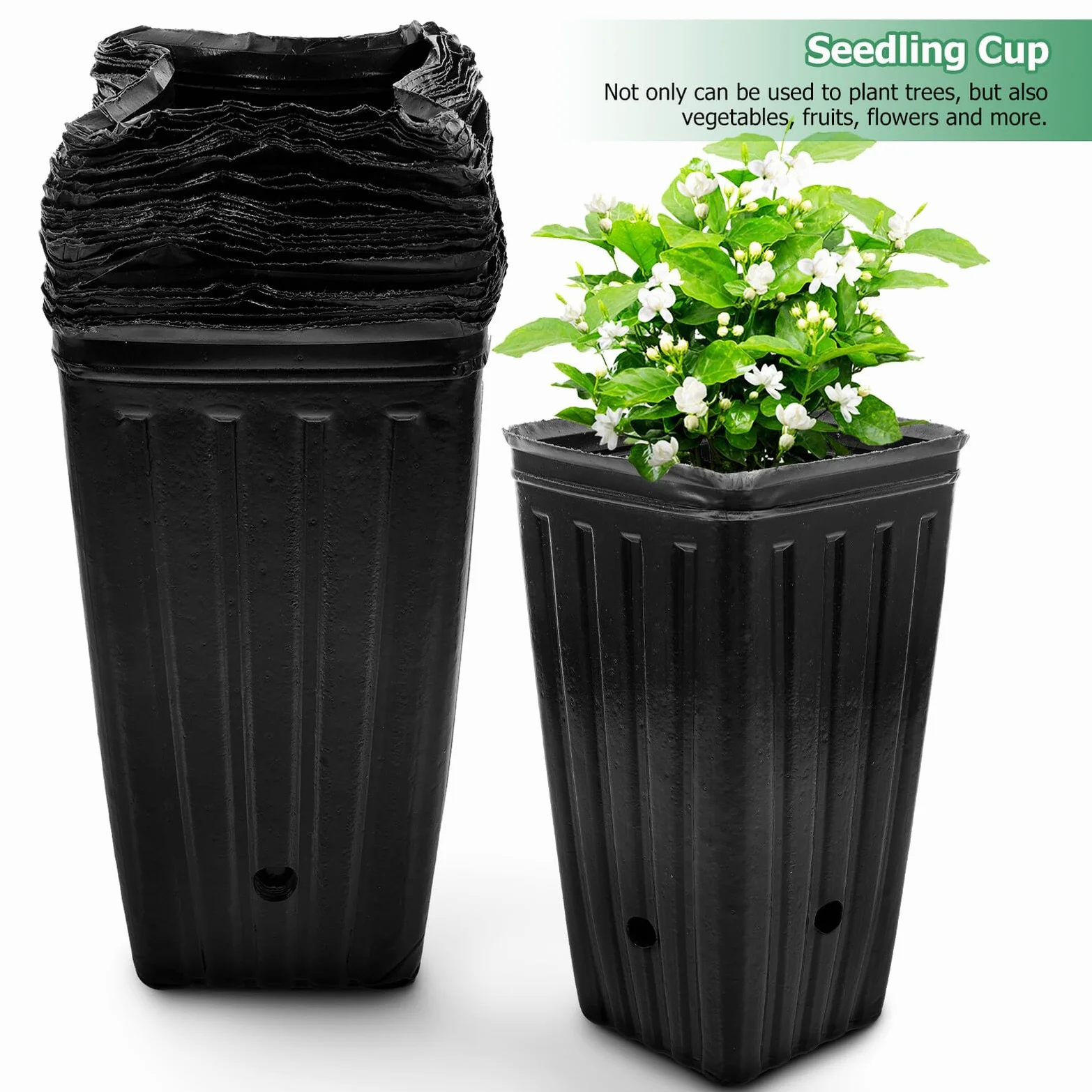 COLLBATH 30 pièces Tasses Pots Démarrage Plantes Légumes Fleurs Lot Drainage Respirabilité Jardinage Intérieur