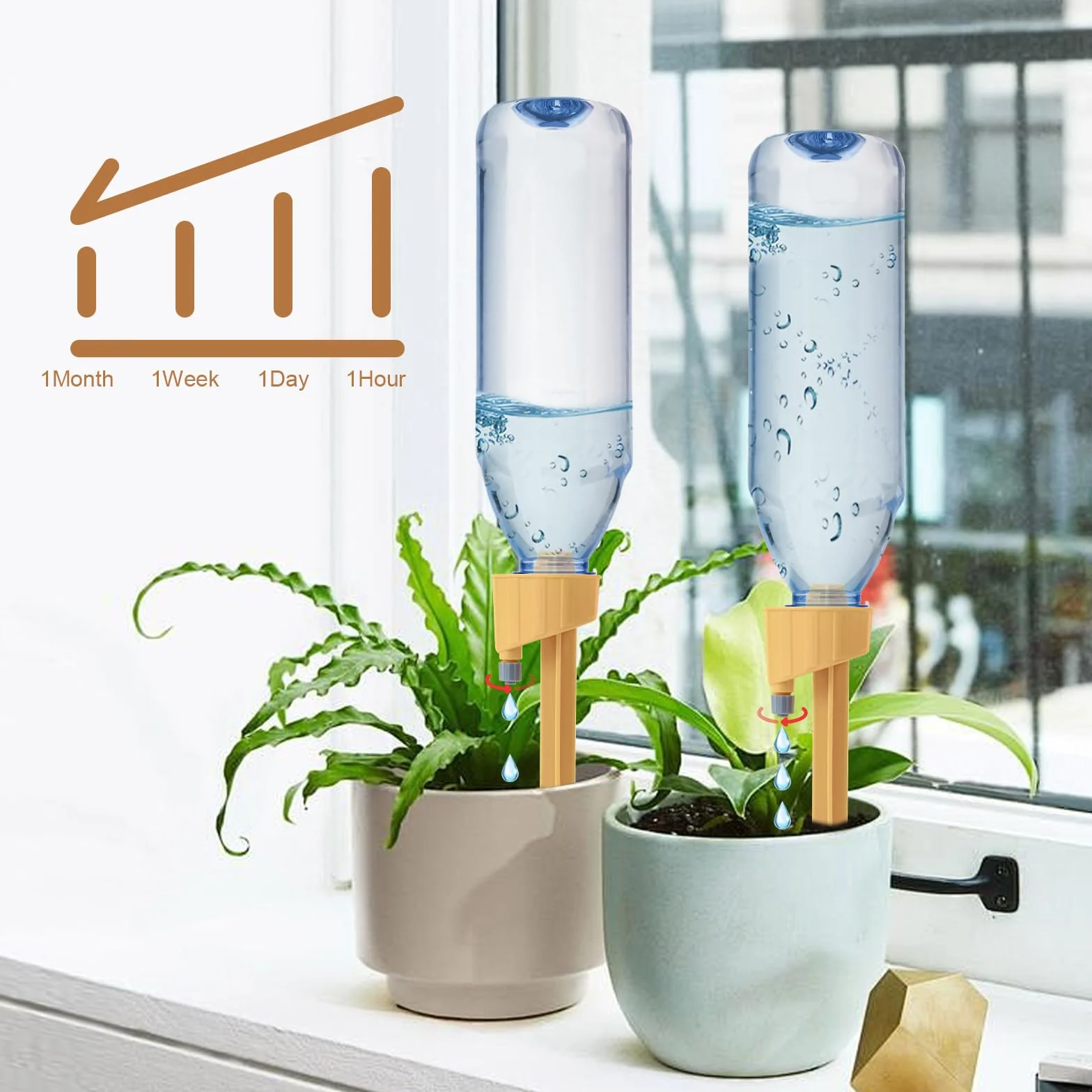 Arrosage Automatique Réglable Lot de 8 pour Plantes en Pot et Jardin