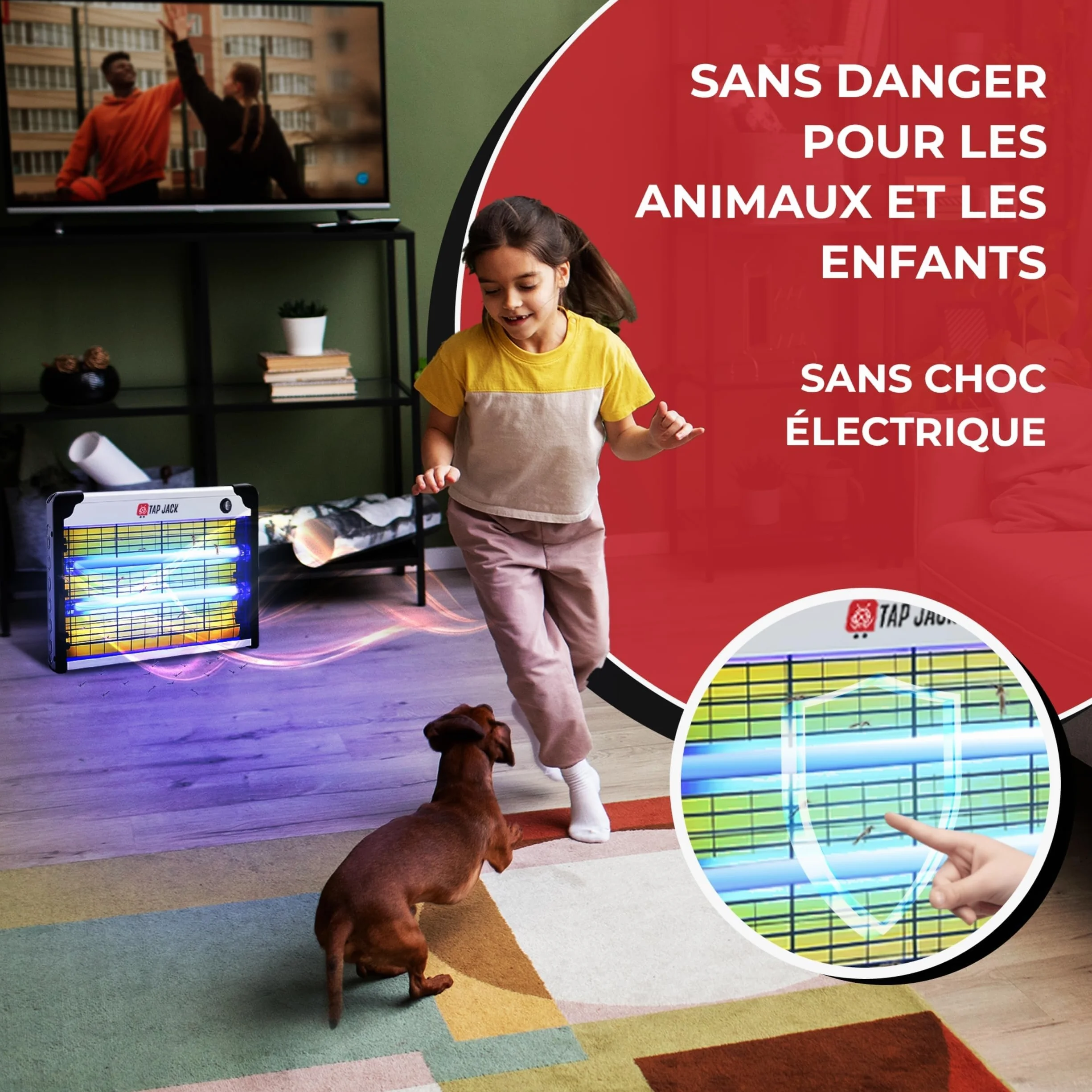 Lampe Anti-Moustique À Glue UV - Capture sans Choc Électrique - Silencieuse - Protection Insectes Volants