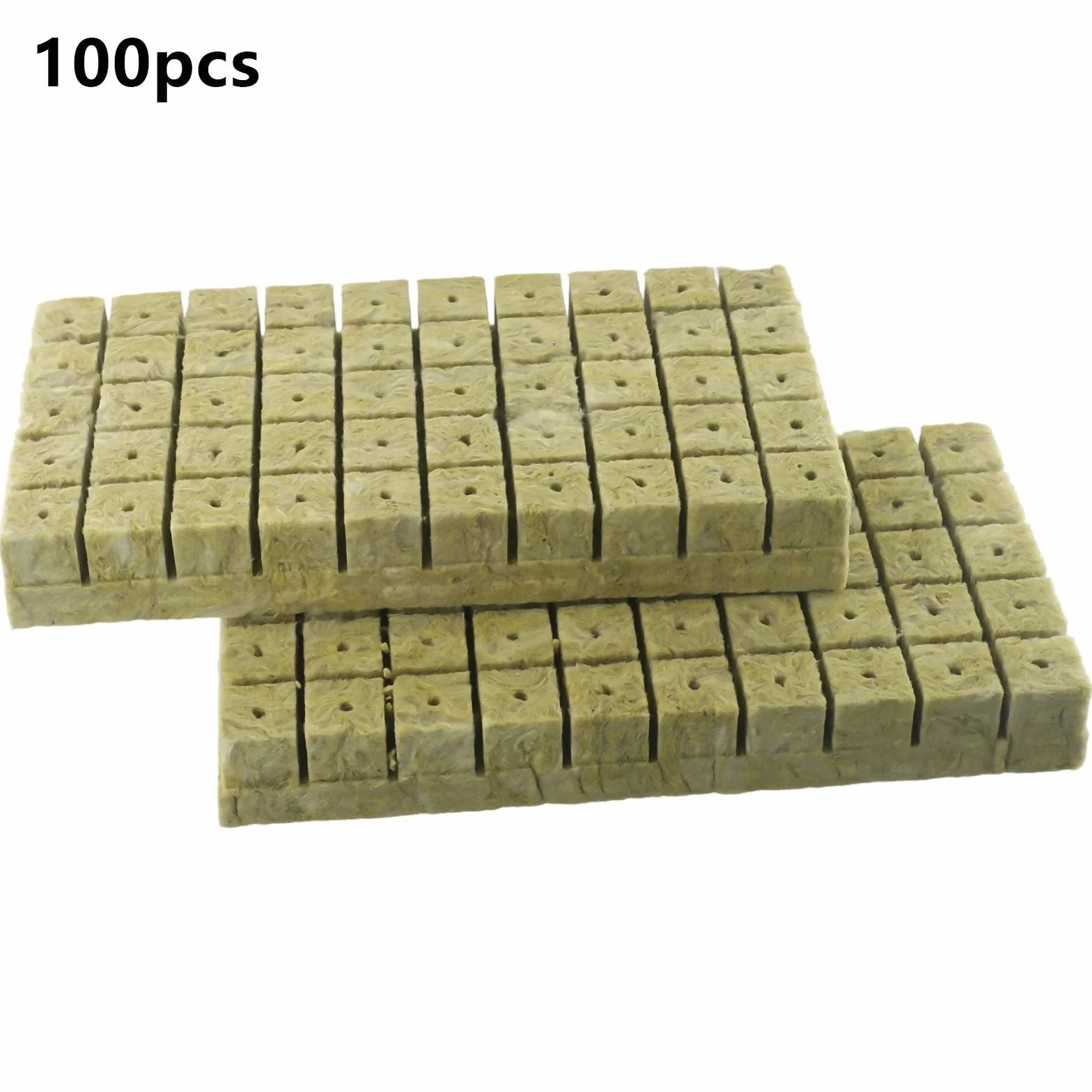 Cubes en laine de roche 25 x 25 x 40 mm, lot de 100 pour culture de plantes