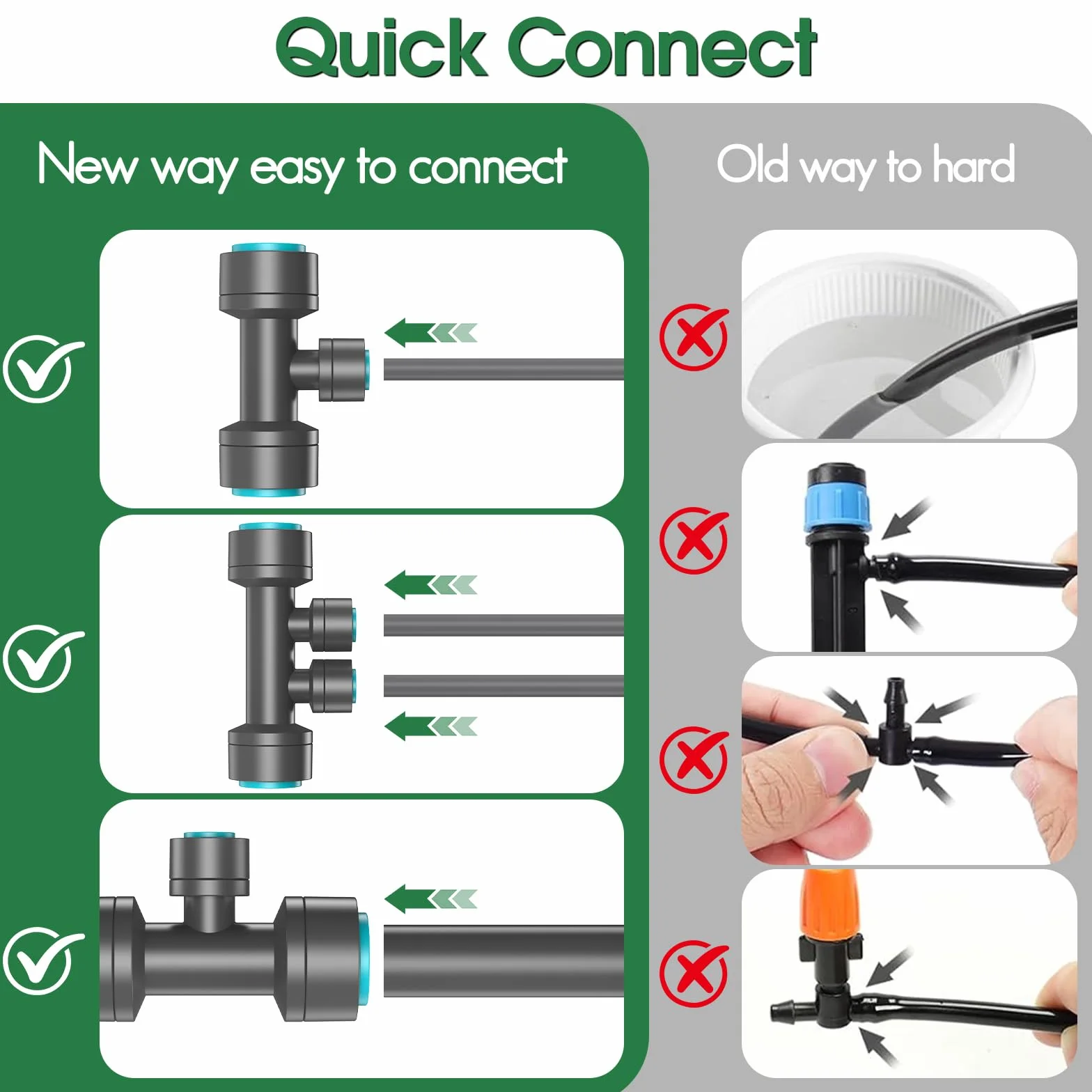 Kit d'irrigation goutte à goutte 30M avec programmateur, tuyau 1/2", 20 buses réglables 360°, arrosage automatique