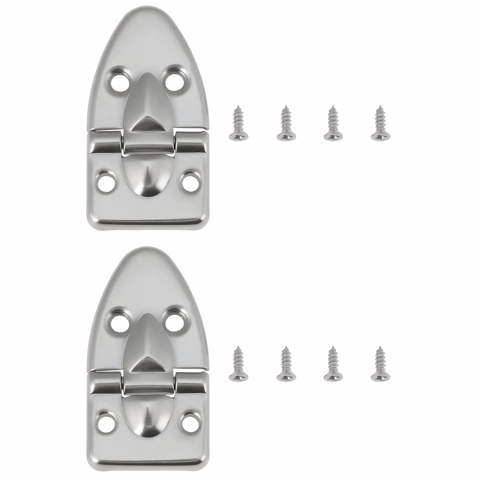 Lot de 2 Charnières Rabattables à 90° Argentées pour Boîtiers de Guitare Et Piano