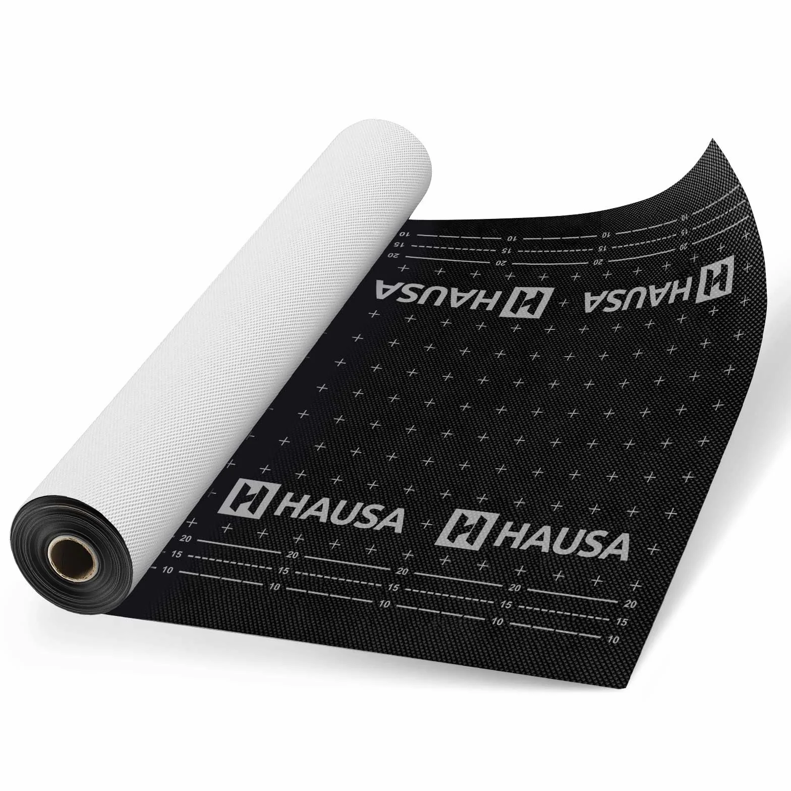 HAUSA membrane de sous-toiture Premium HU150 150g/m² 75m² (1,5mx50m) classe UDB-A/USB-A selon ZVDH, résistante à la pluie et ouverte à la diffusion, résistante aux UV, sans bande adhésive