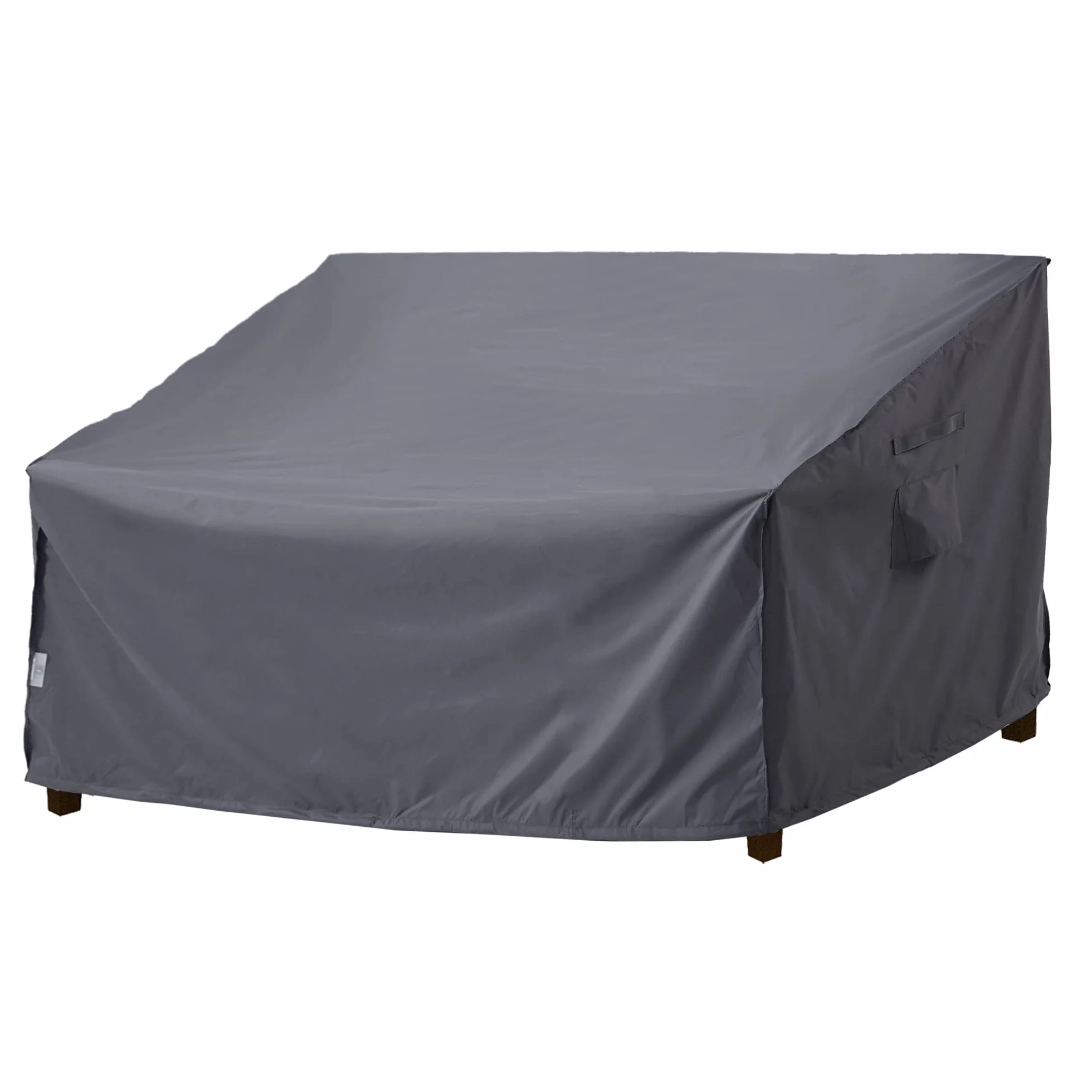 F&J Outdoors Housse de causeuse de jardin imperméable résistante aux UV Gris 138 x 99 x 61/89 cm