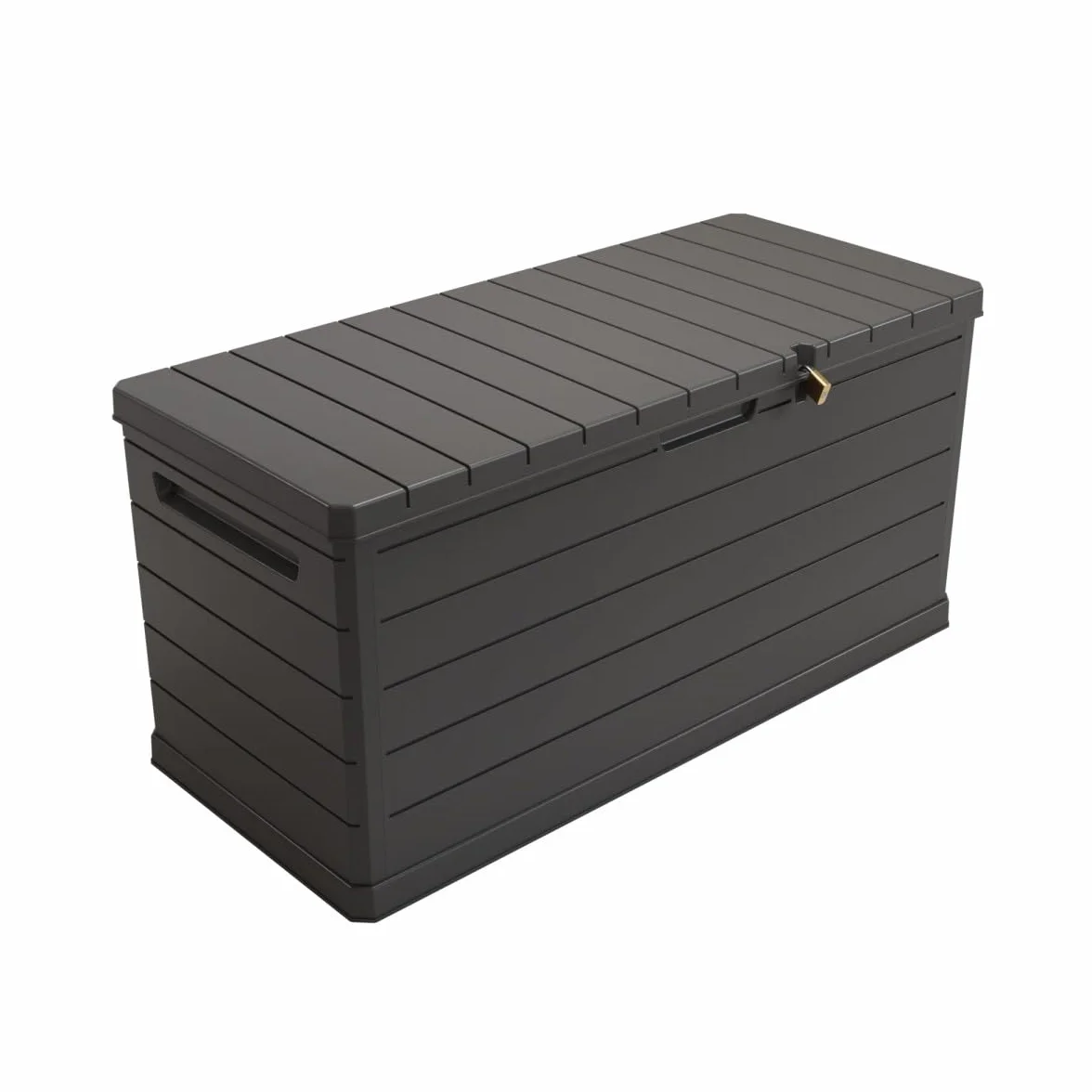 Art Plast Coffre de Rangement extérieur 350L Gris 118.5x52x57cm Résistant à l'eau