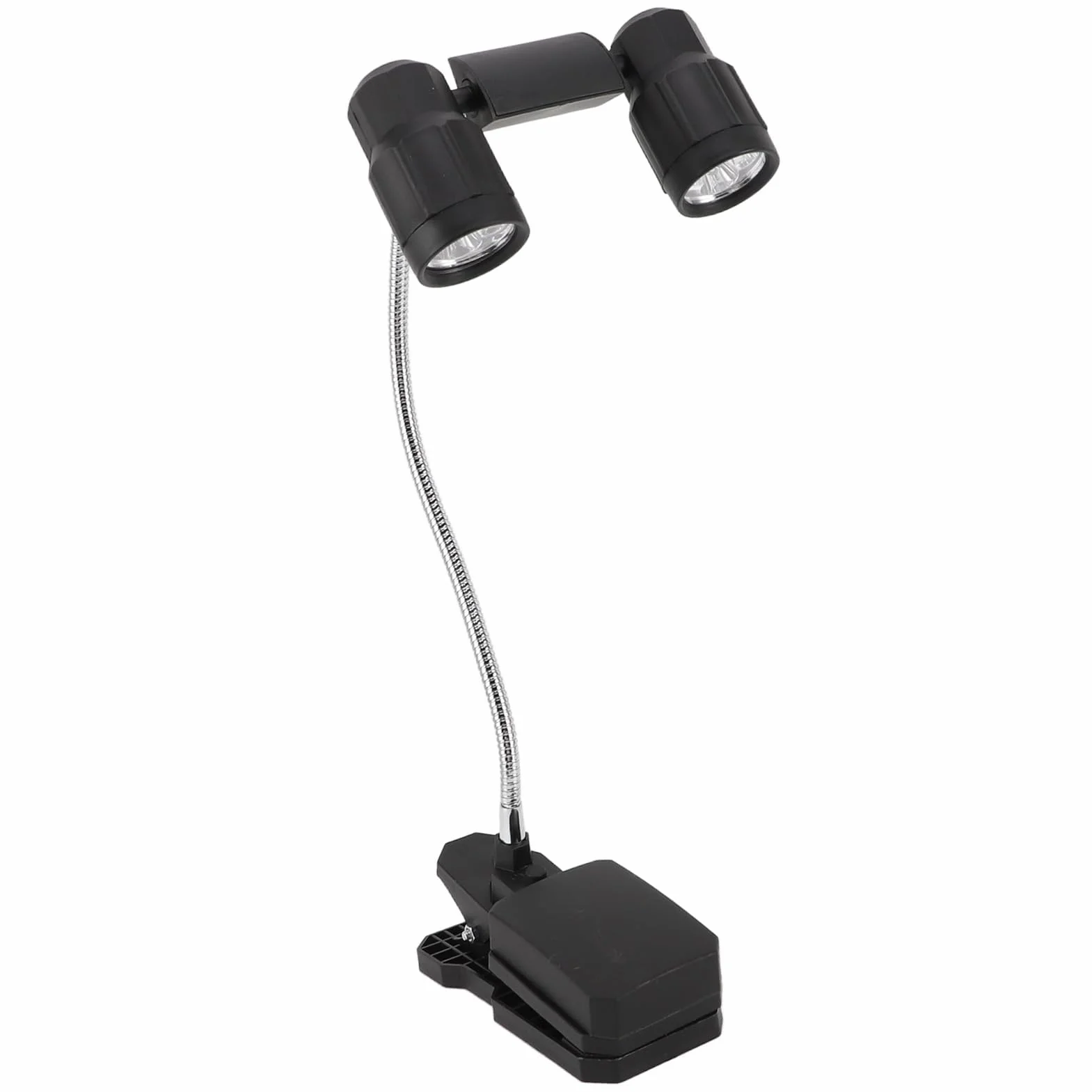 Lampe de Barbecue à Pince LED Double Tête, Lumière Flexible 360° pour Extérieur