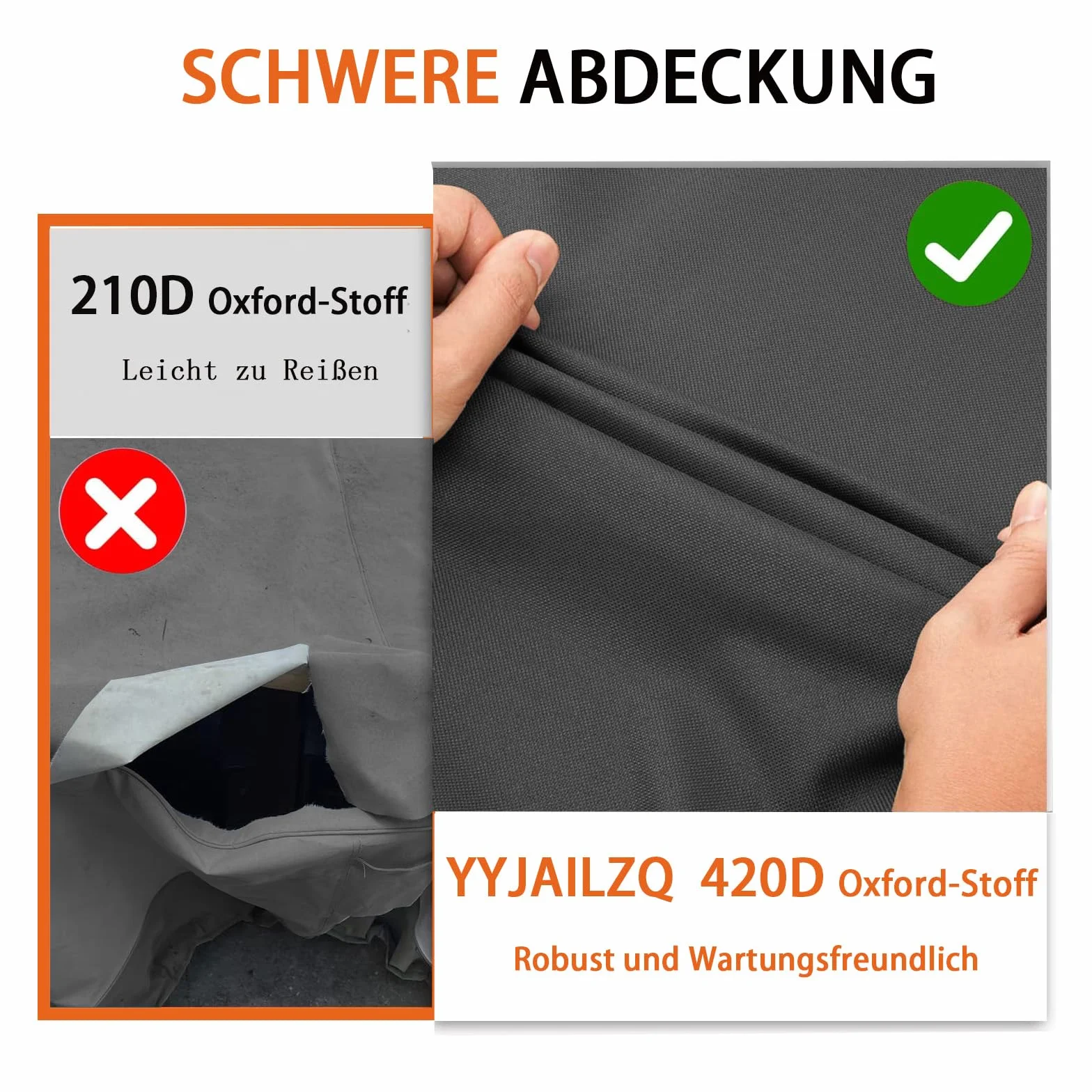 Housse Transat Suspendu Imperméable Anti-UV 420D Oxford Tissu Noir 200x120x200cm