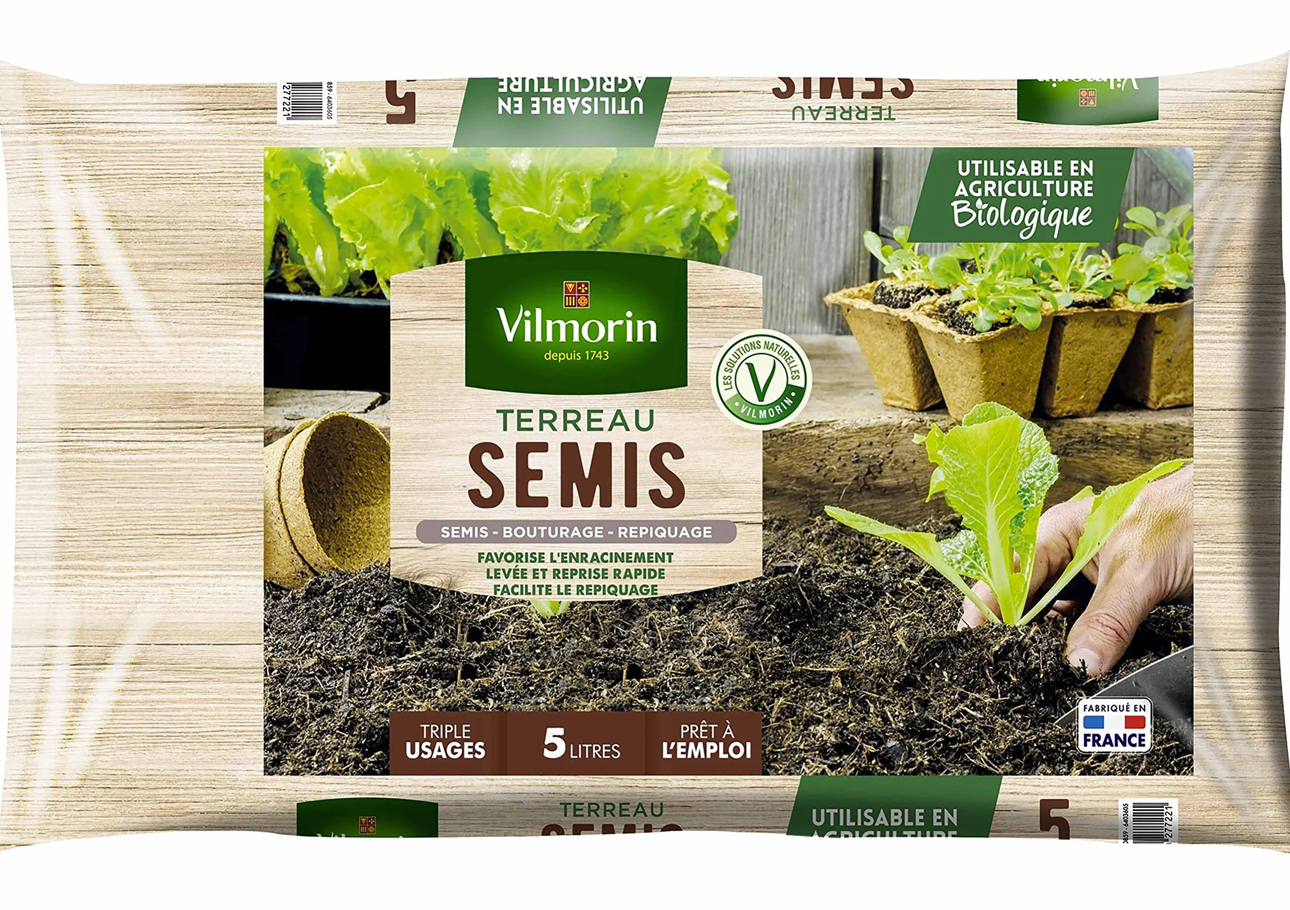 Vilmorin Terreau semis bouturage 5 L 1,5 Kg