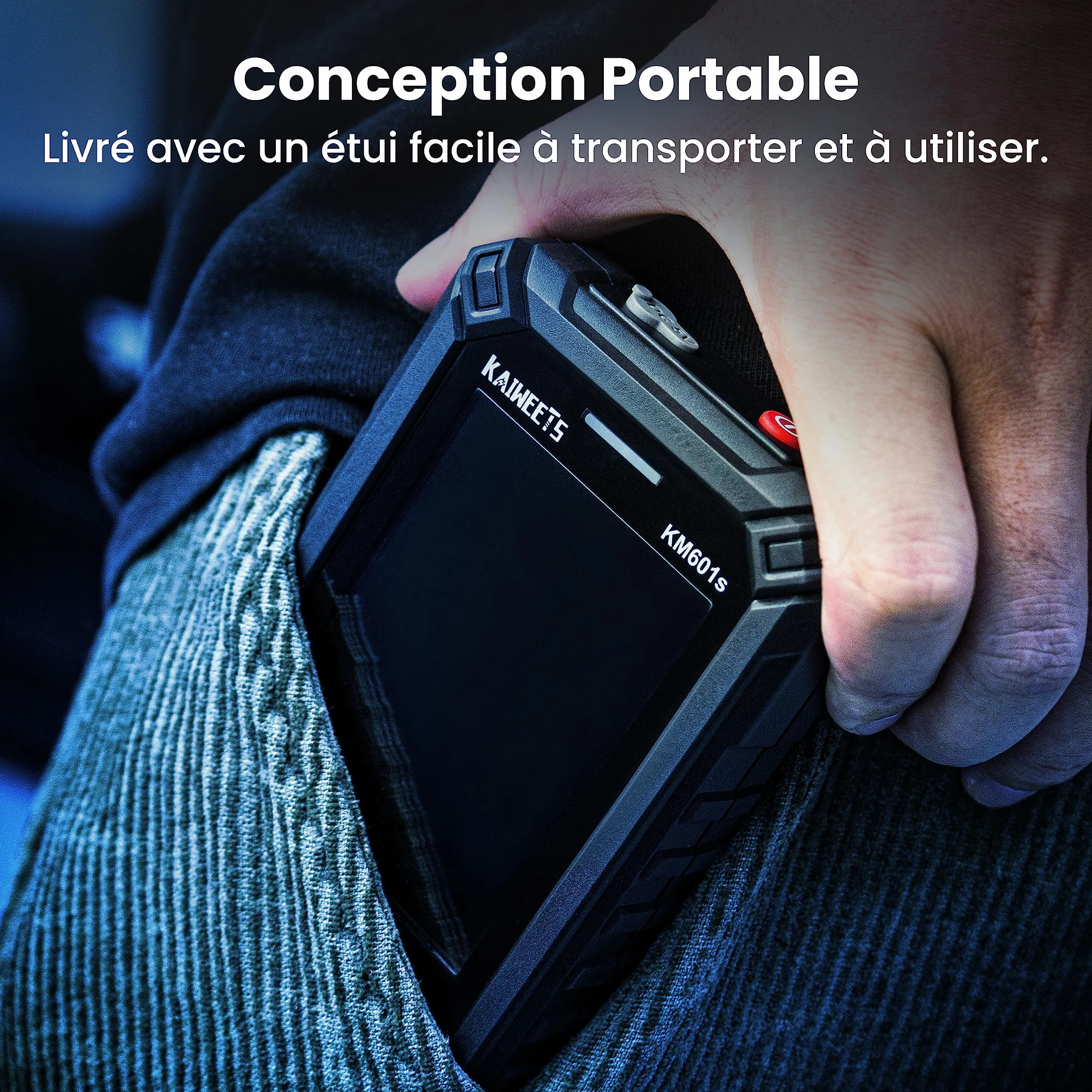 KAIWEETS Multimètre Automatique Rechargeable 10000 Comptes, Multimètre Numérique Professionnel, Testeur Electrique, Mesure de Courant Tension Résistance Continuité Capacité Diode Fréquence