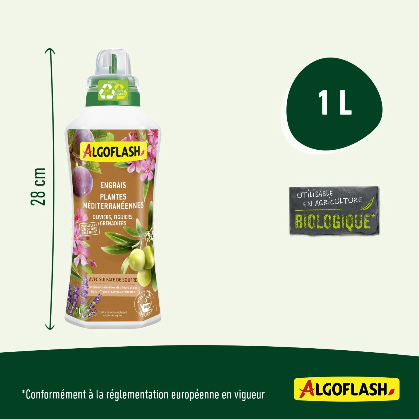 Algoflash Engrais Liquide Plantes Méditerranéennes 1 L Agriculture Biologique