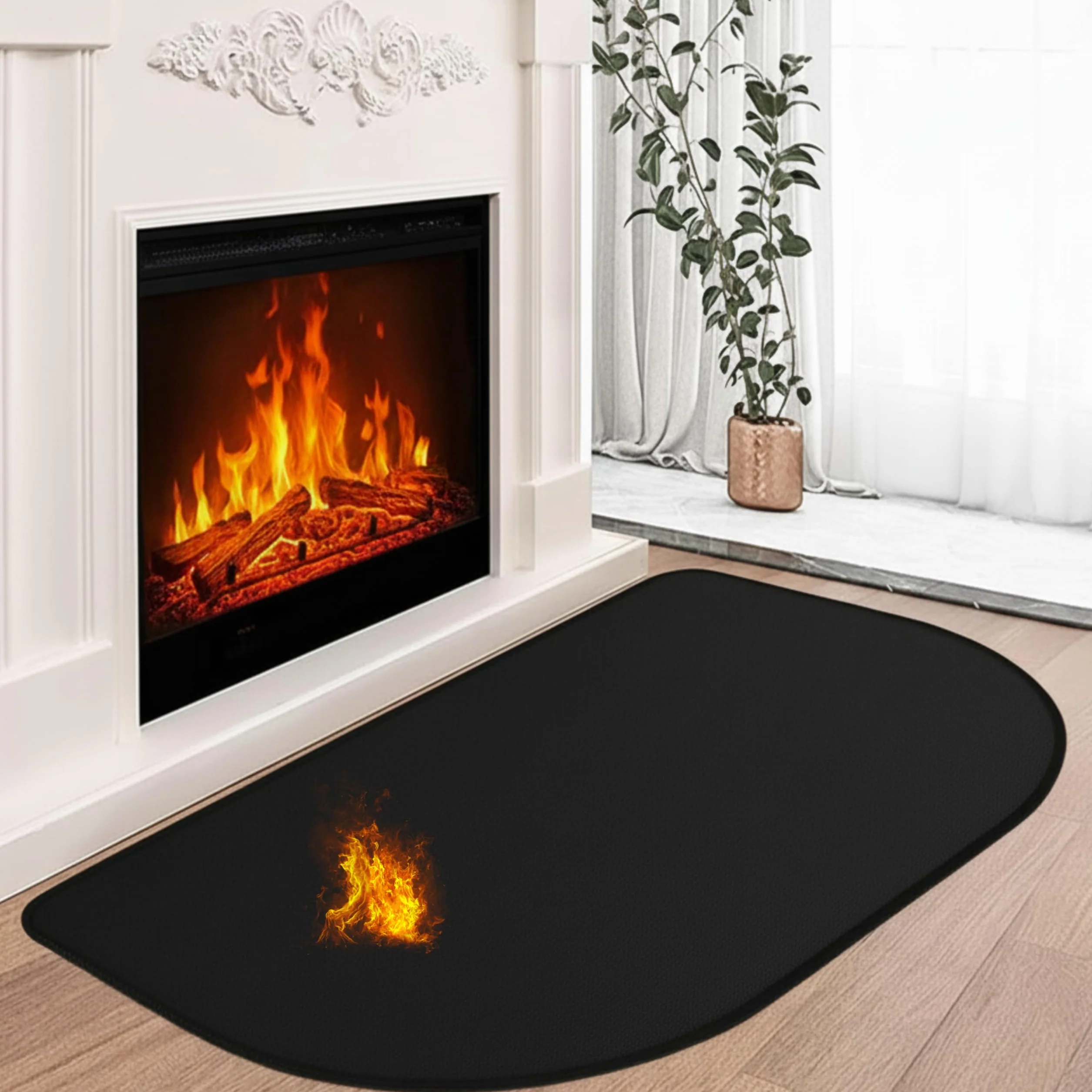 Tapis ignifuge résistant au feu 100 x 60 cm Protection de sol pour barbecue