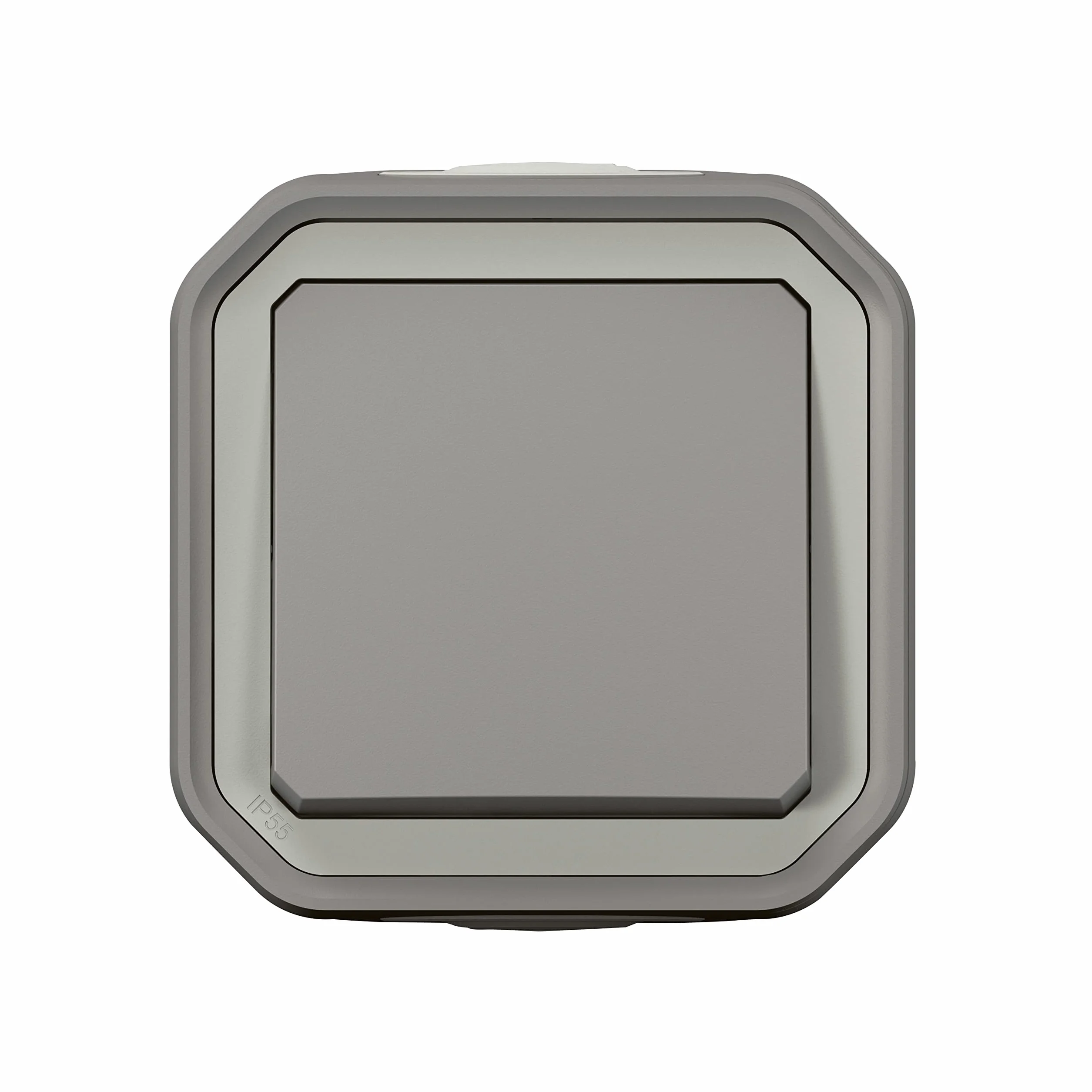 LEGRAND - Interrupteur Mural Etanche Simple ou Va-et-vient 10A Plexo - Commande d'Éclairage Complète Prête à Installer - Pose en Apparent - Fabriqué En France - Gris