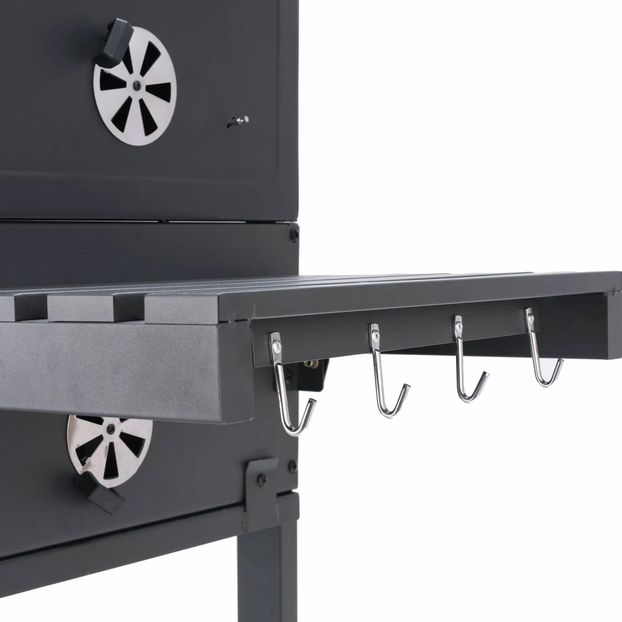 Alice's Garden Barbecue Grill Charbon de Bois Bernard Noir Fumoir avec Récupérateur de Cendres