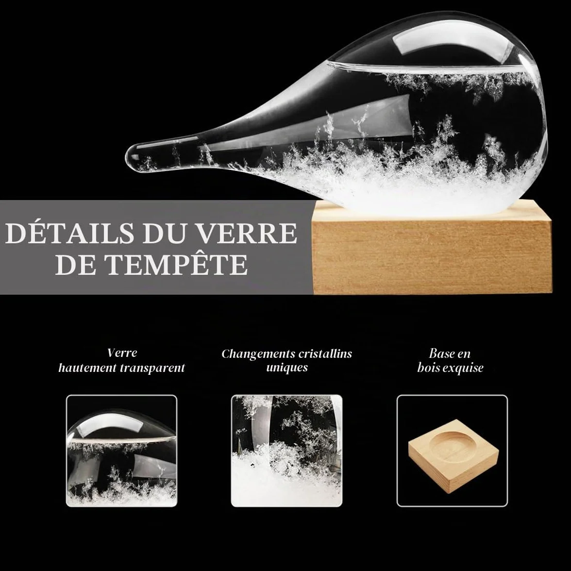 Storm Glass Verre tempête Stations météorologiques Prédicteur météo Style Nordique