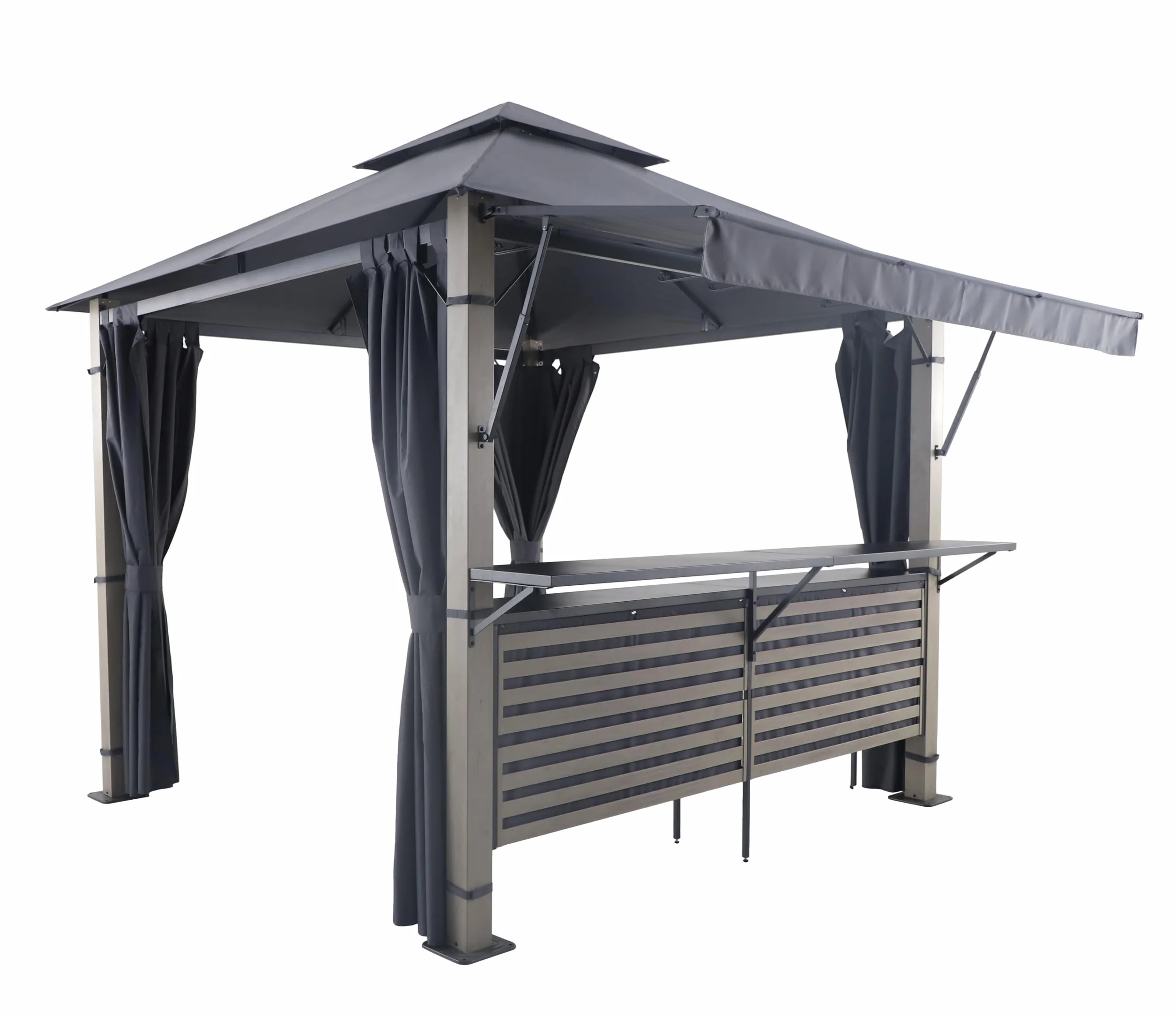 Metro Professional Bar Boheme Mayfield 3x3 m Aluminium Acier Store Gris foncé