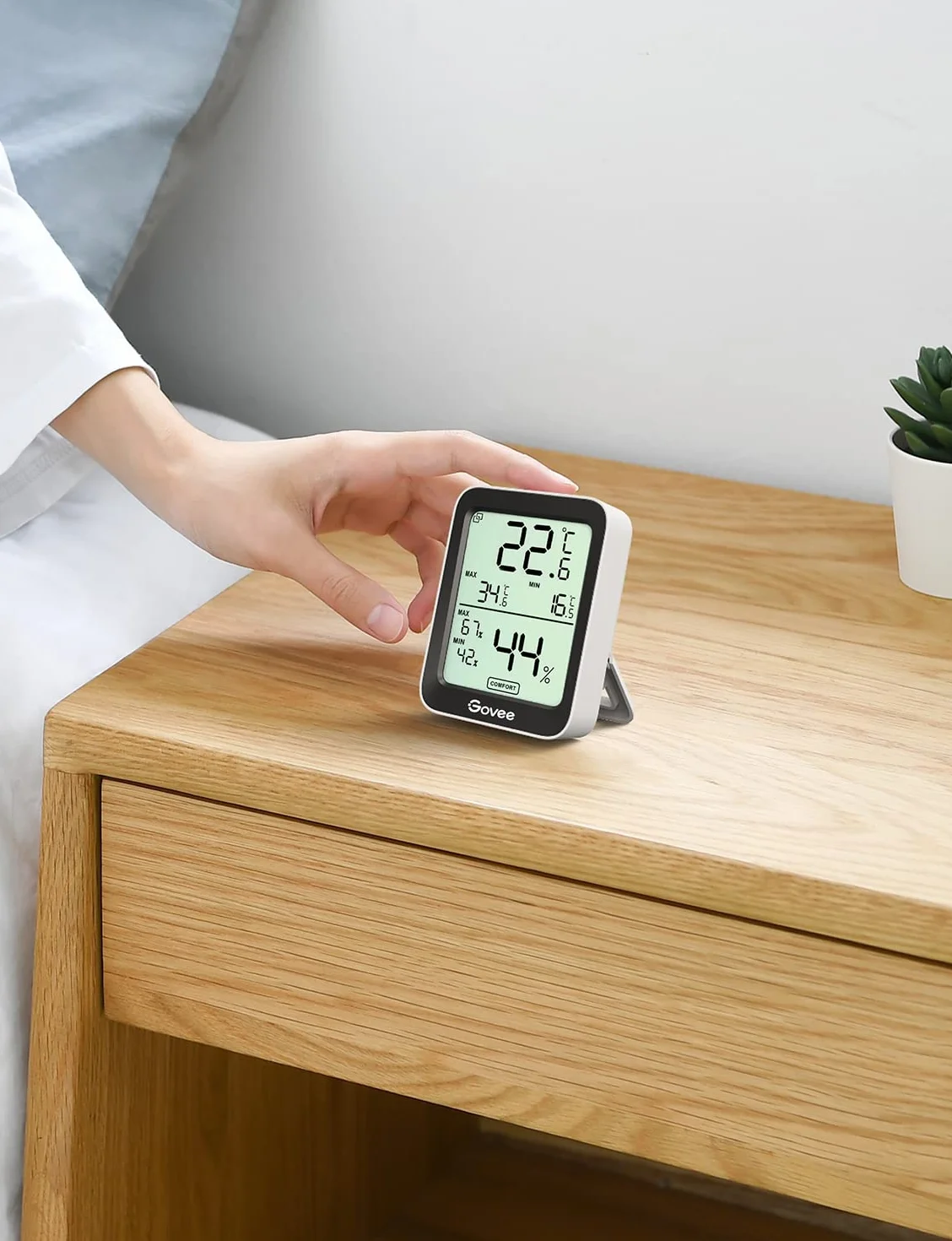 Govee Thermomètre Hygromètre Intérieur Bluetooth LCD Haute Précision Capteur Humidité Température