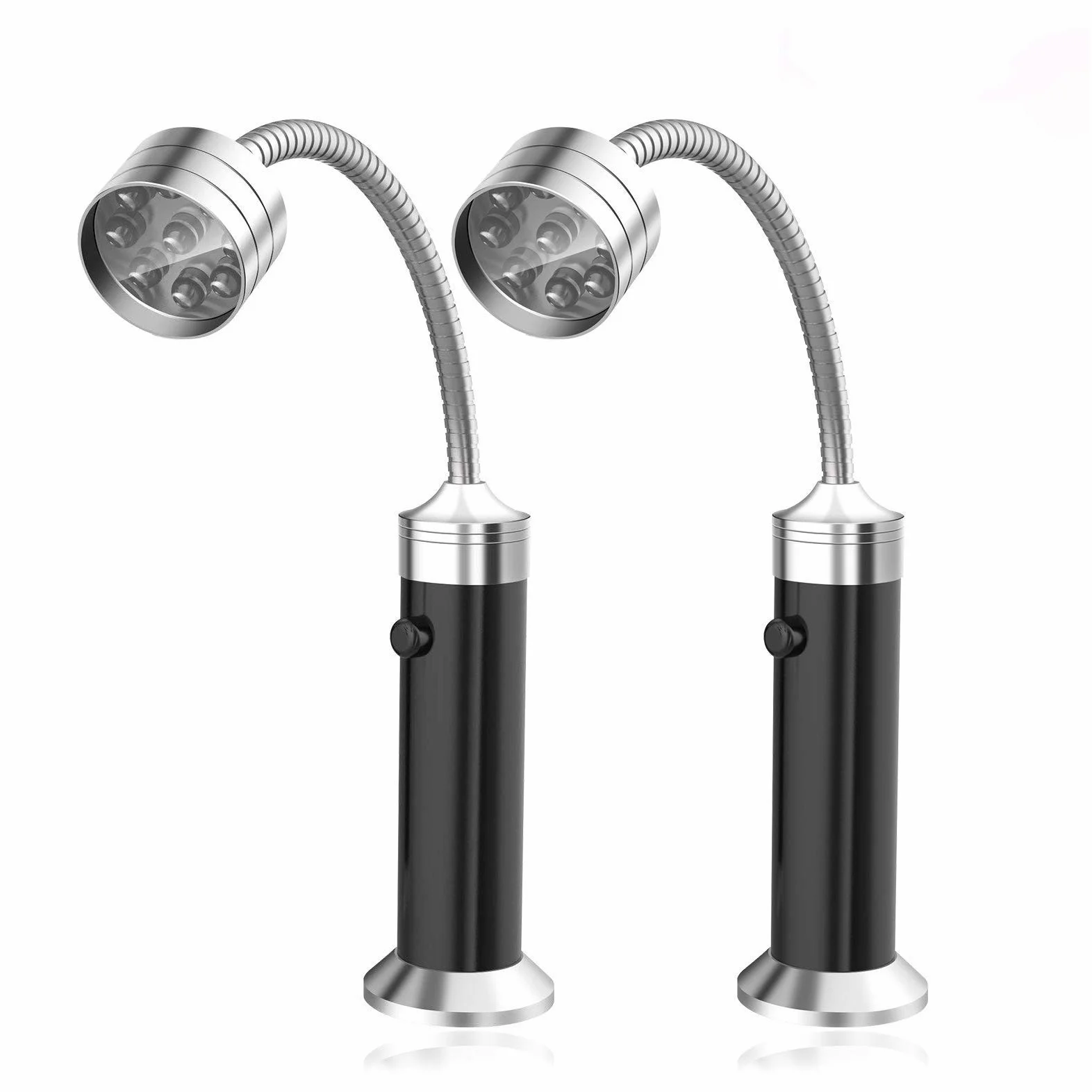 Feux de Gril pour Barbecue Magnétique Réglable 360° Résistante aux Intempéries, 2 Pièces