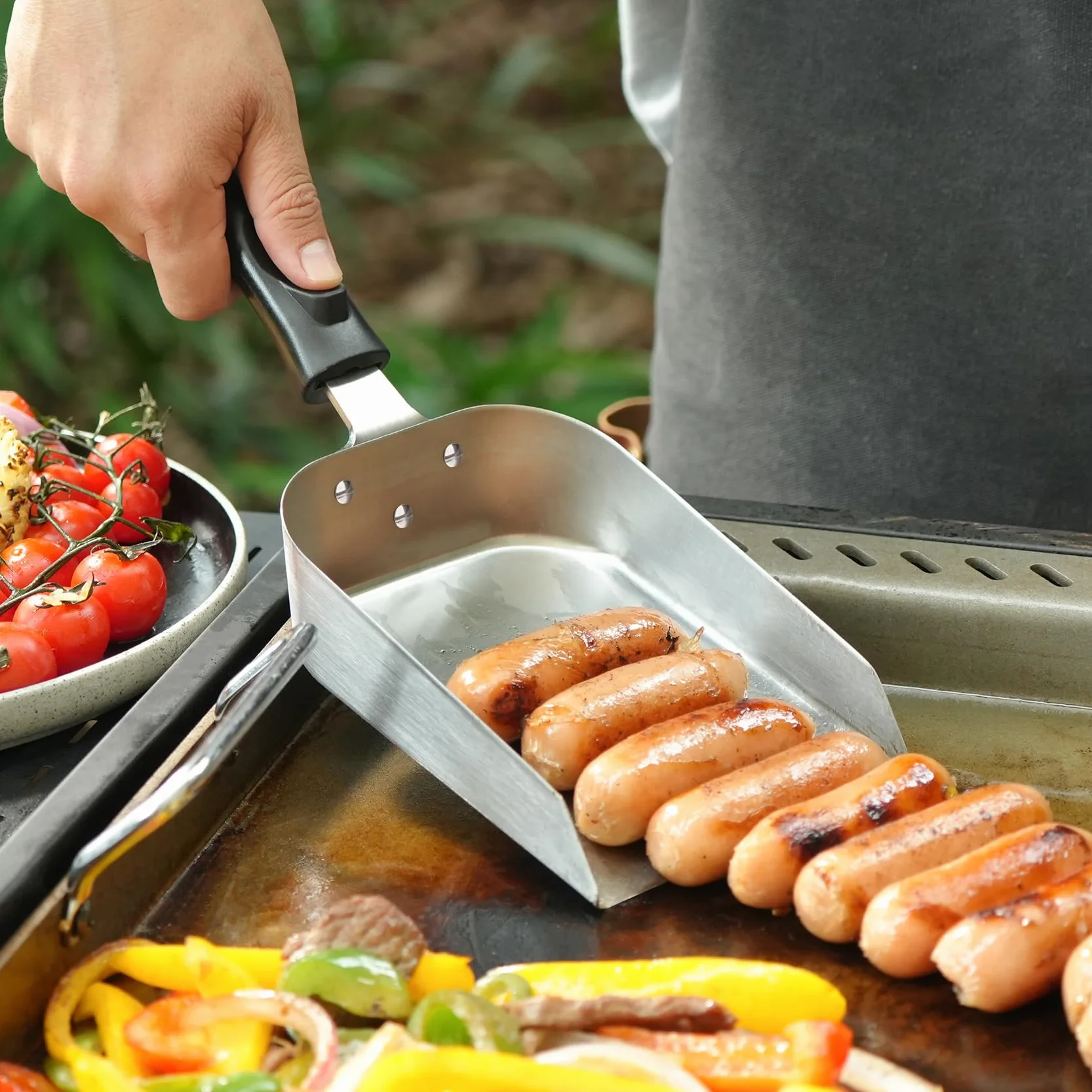 Onlyfire Spatule pour Barbecue en Inox 16 x 12.5 cm Pelle à Frite
