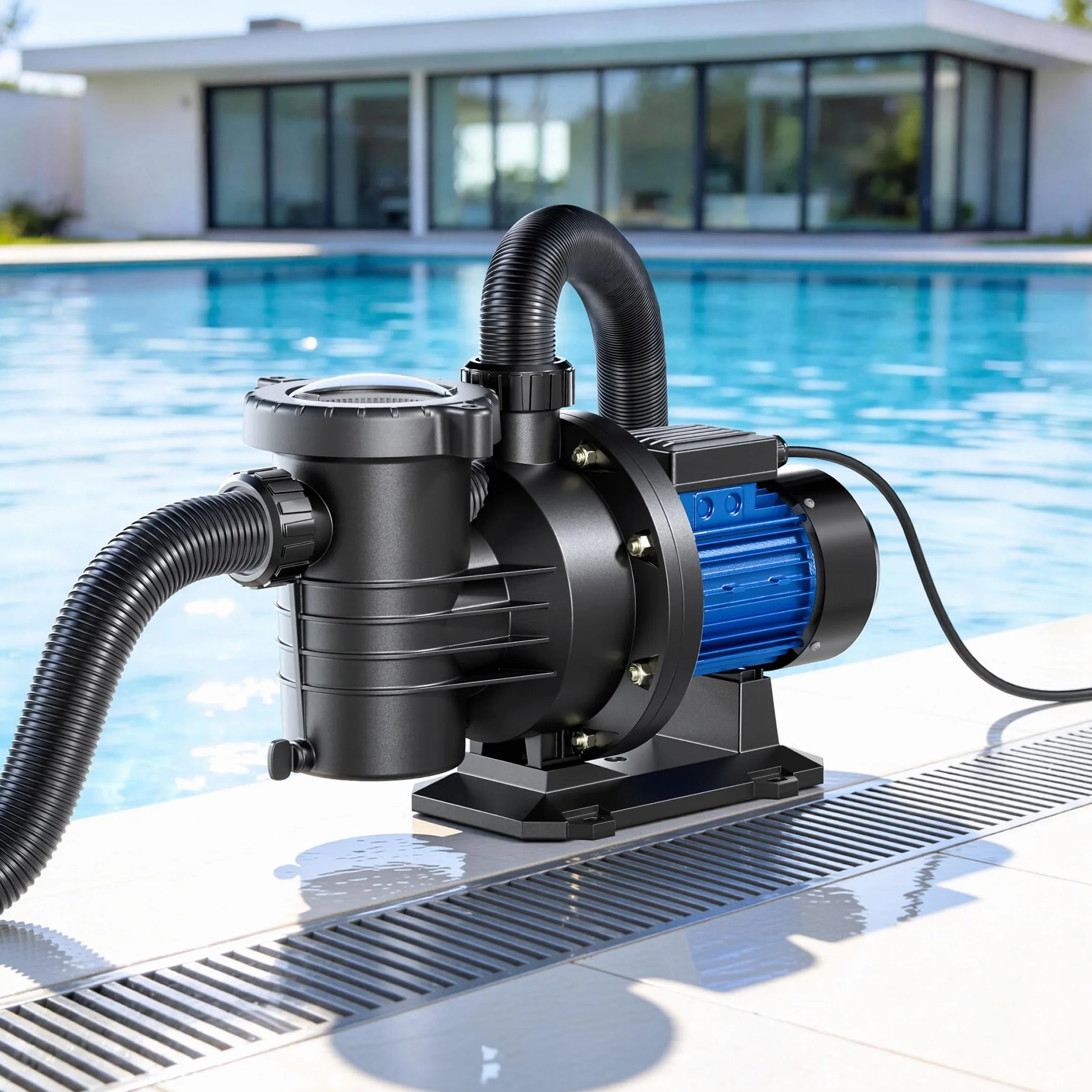 Wiltec Pompe de piscine 18600 l/h 750 W circulation hauteur refoulement 13 m