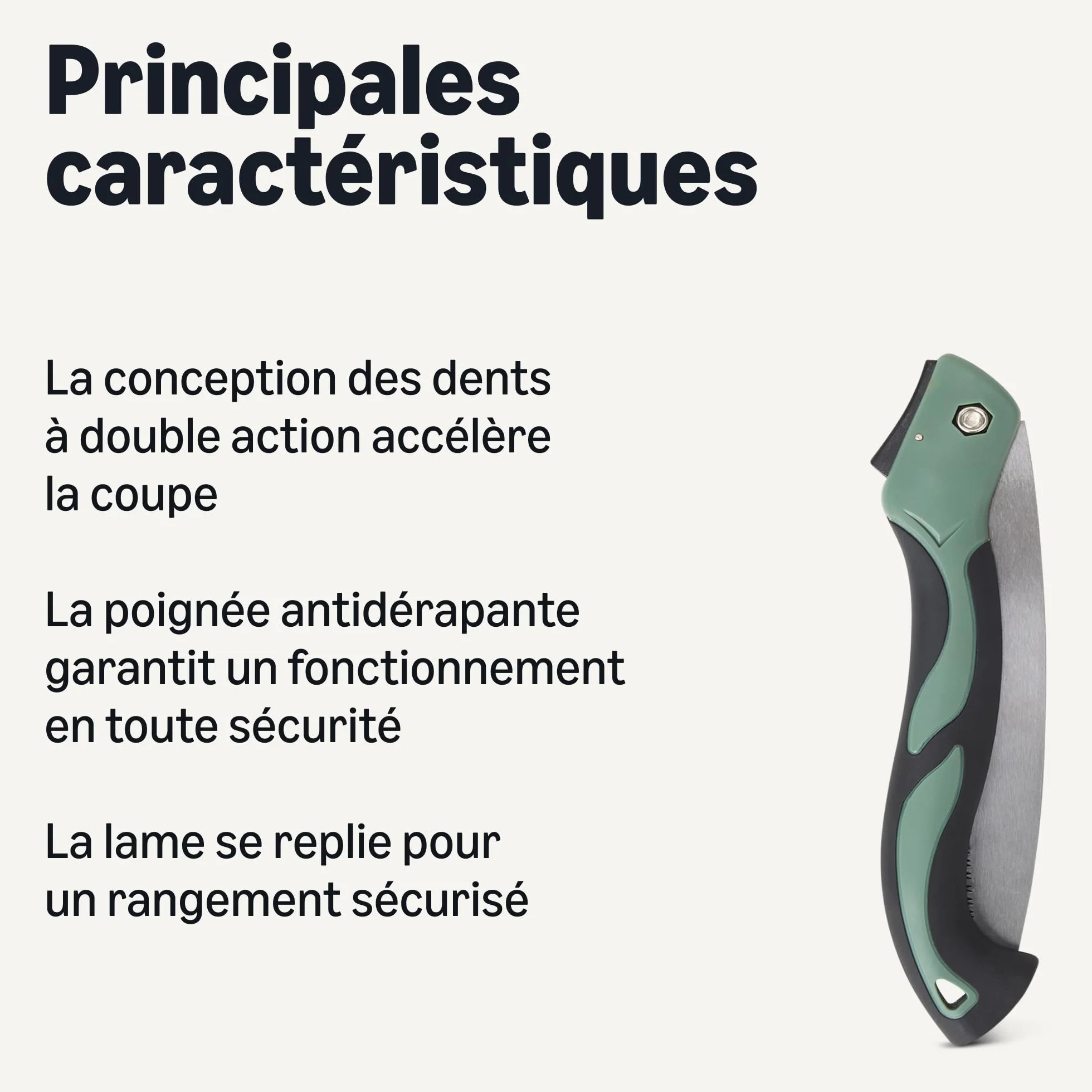 Amazon Basics – Scie d'Élagage, Lame Pliante de 25,1cm