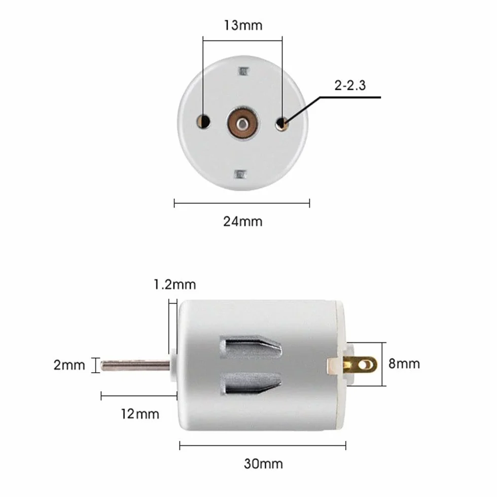 DC 3-12V 5000-15000RPM Mini 280 Moteur à Courant Continu Moteurs de Bricolage Magnétiques Puissants à Grande Vitesse, Outil de Machines Électriques (1 pièces)