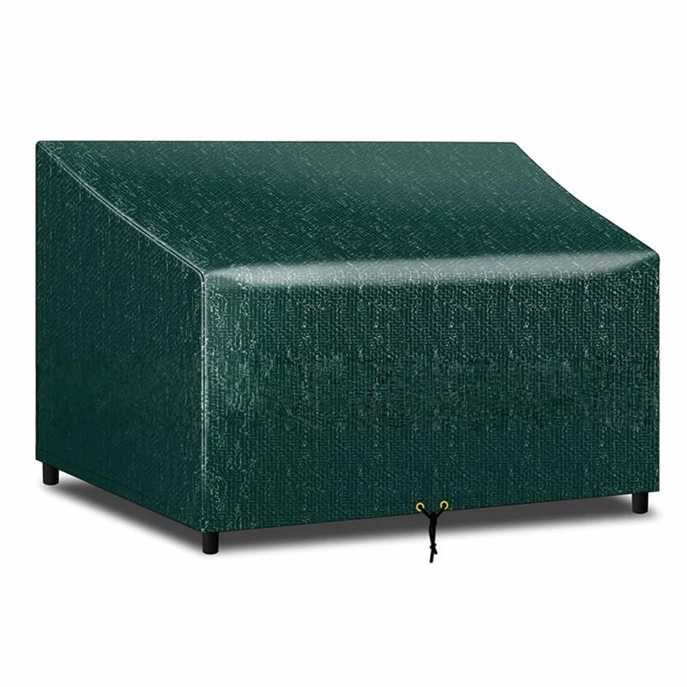 Housse de banc imperméable polyéthylène 134x66x63/89 cm protection anti-poussière cordon serrage réglable