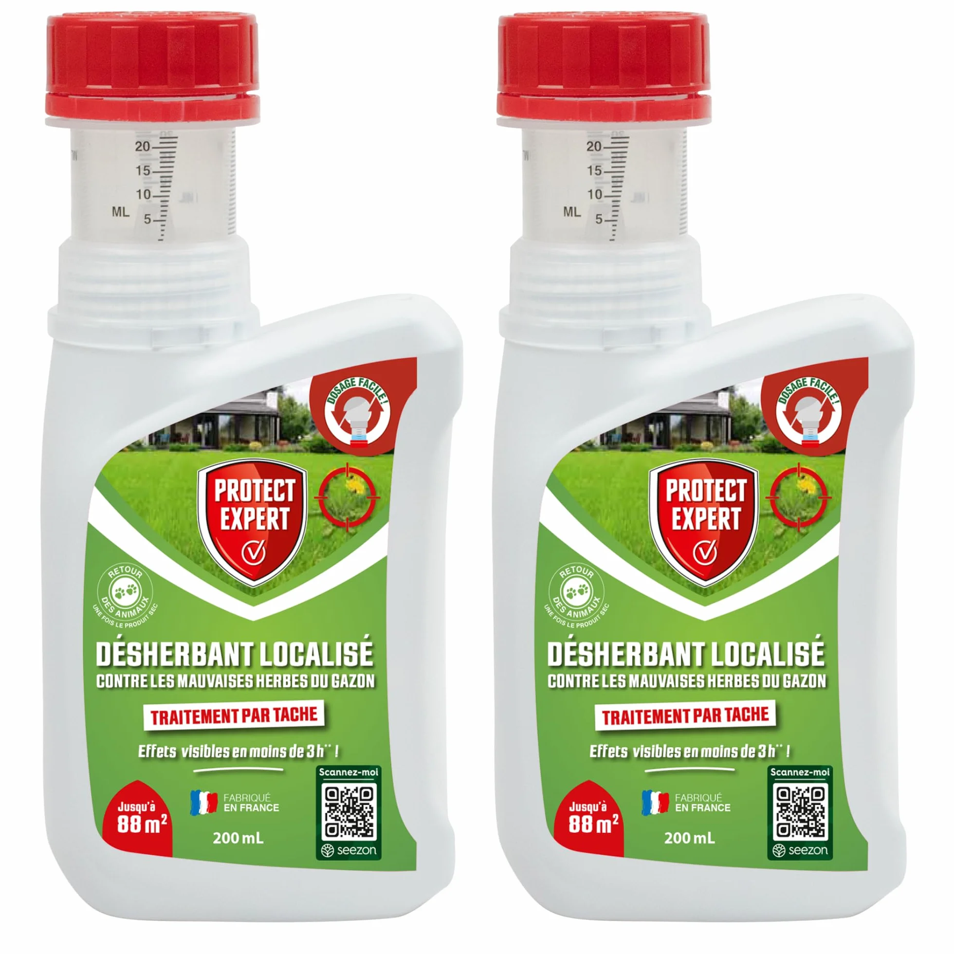 PROTECT EXPERT 2 Désherbant Concentré Localisé 2x200ml 176m² Non Sélectif