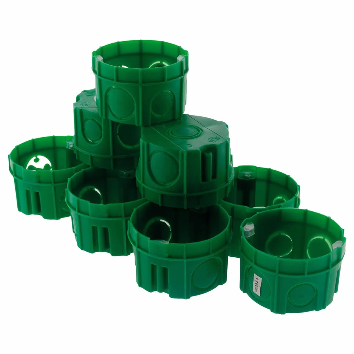 Zenitech Lot 10 boîtes maçonnerie Ø60x40mm - appareillage vis et Griffes - Vert