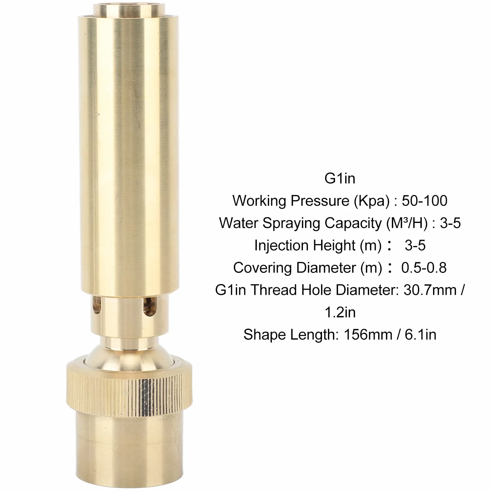 Buse de fontaine en laiton G1 pouce pour bassin de jardin