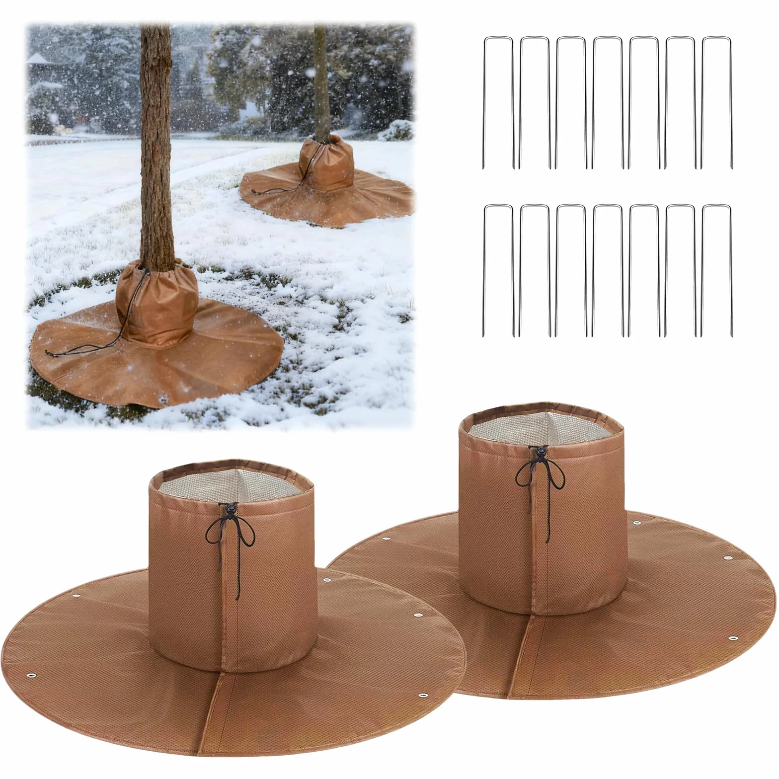 LURICO Protection Hivernale pour Palmiers, Couverture Antigel des Racines 3 Couches, Ø 100 cm